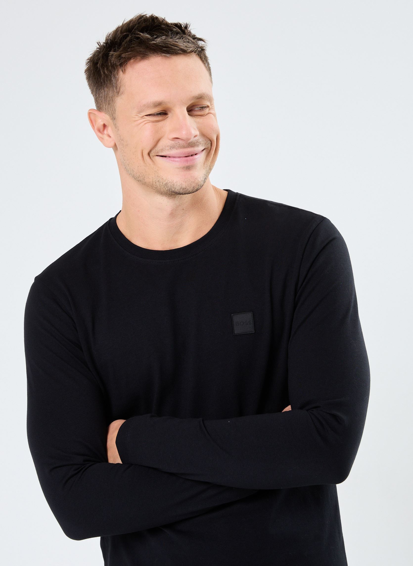 Tee-shirts manches longues Tacks 50512111 homme noir BOSS Tee-shirts manches longues Tacks 50512111 homme noir 001-BLACK