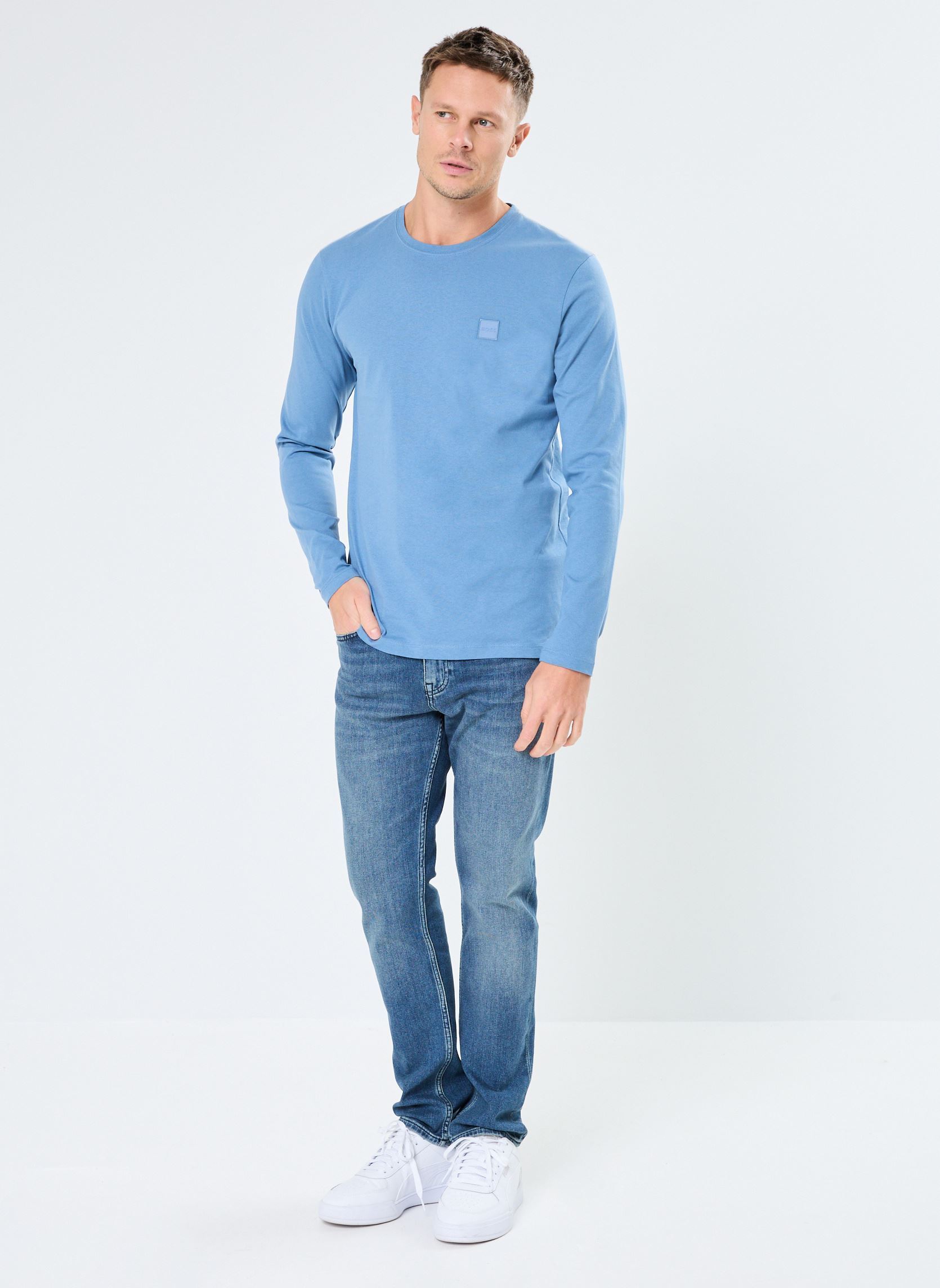 Tee-shirts manches longues Tacks 50512111 homme bleu BOSS Tee-shirts manches longues Tacks 50512111 homme bleu 459