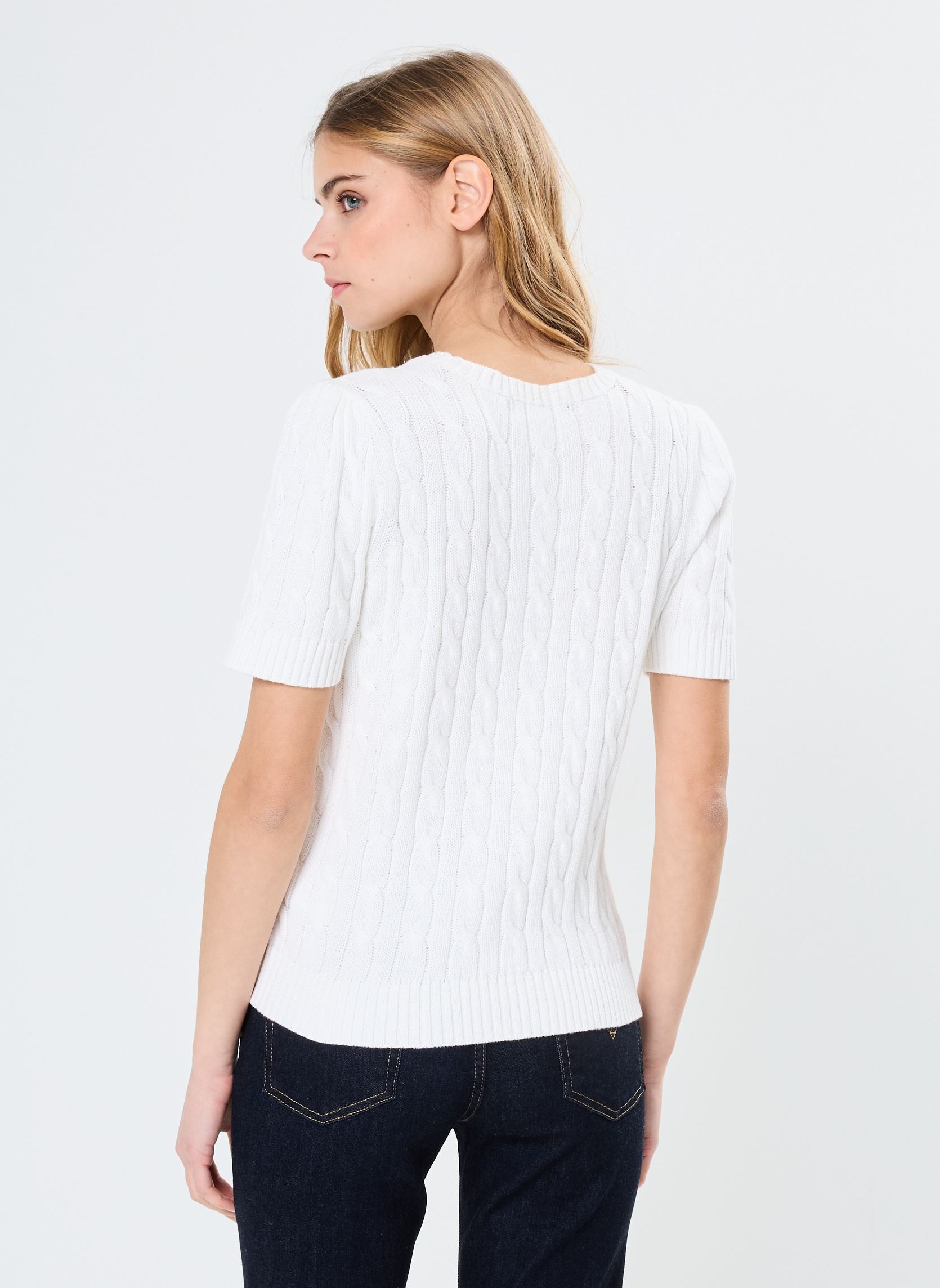 Pulls Tarjyll-Short Sleeve-Pullover femme blanc Lauren Ralph Lauren Pulls Tarjyll-Short Sleeve-Pullover femme blanc WHITE
