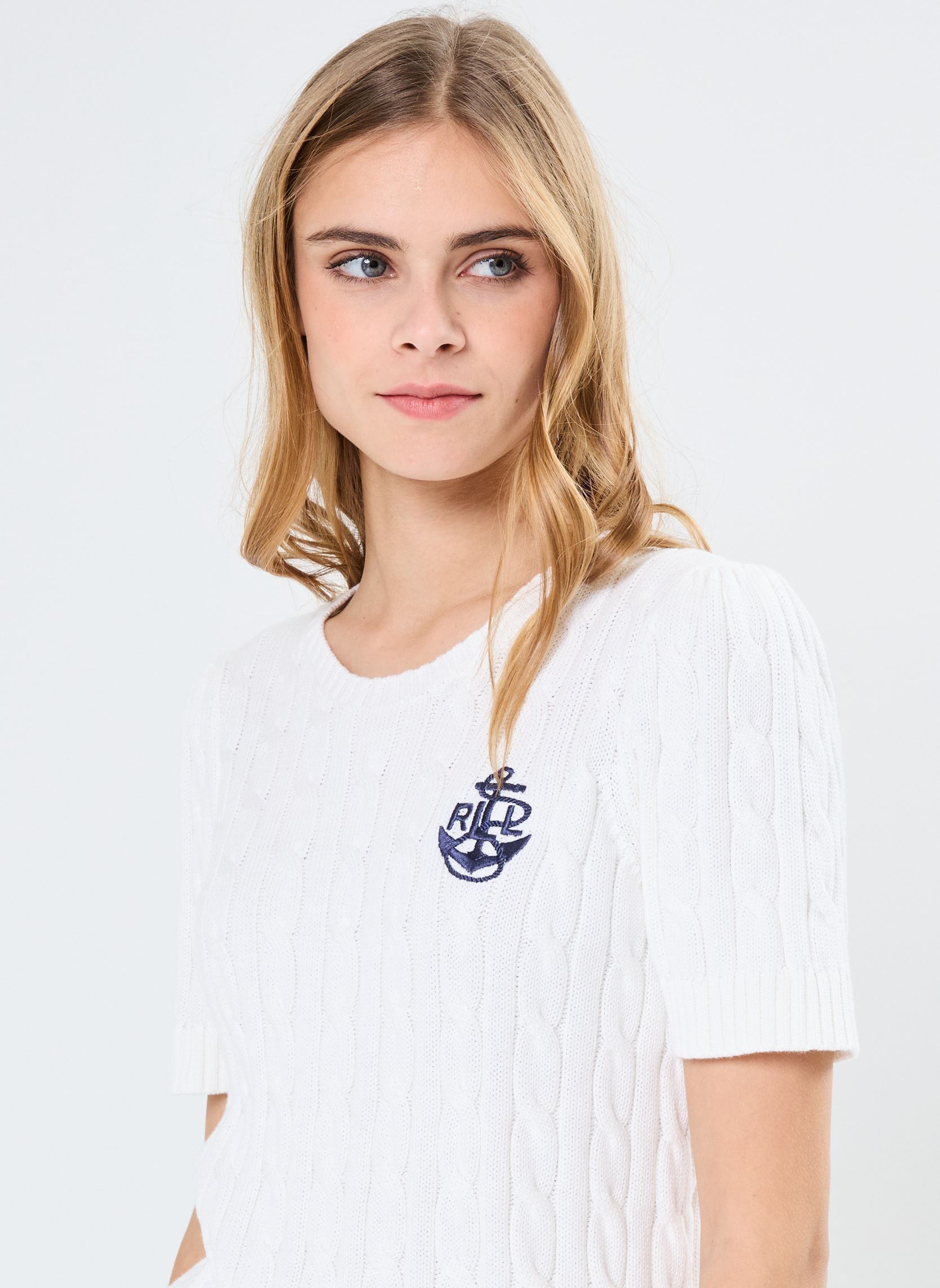 Pulls Tarjyll-Short Sleeve-Pullover femme blanc Lauren Ralph Lauren Pulls Tarjyll-Short Sleeve-Pullover femme blanc WHITE