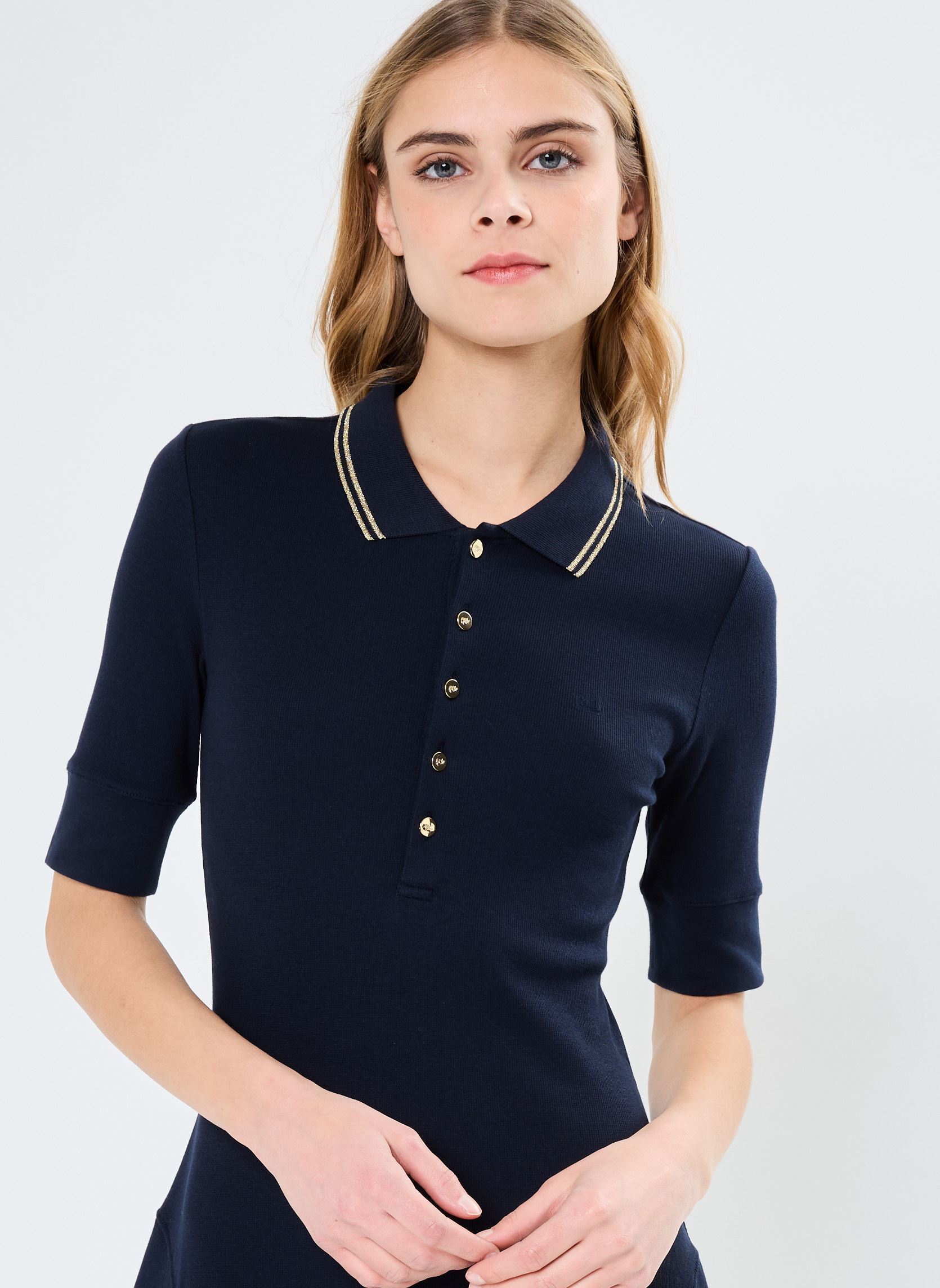 Robes Lillianna-Elbow Sleeve-Day Dress femme bleu Lauren Ralph Lauren Robes Lillianna-Elbow Sleeve-Day Dress femme bleu LAUREN NAVY/RELIC GOLD