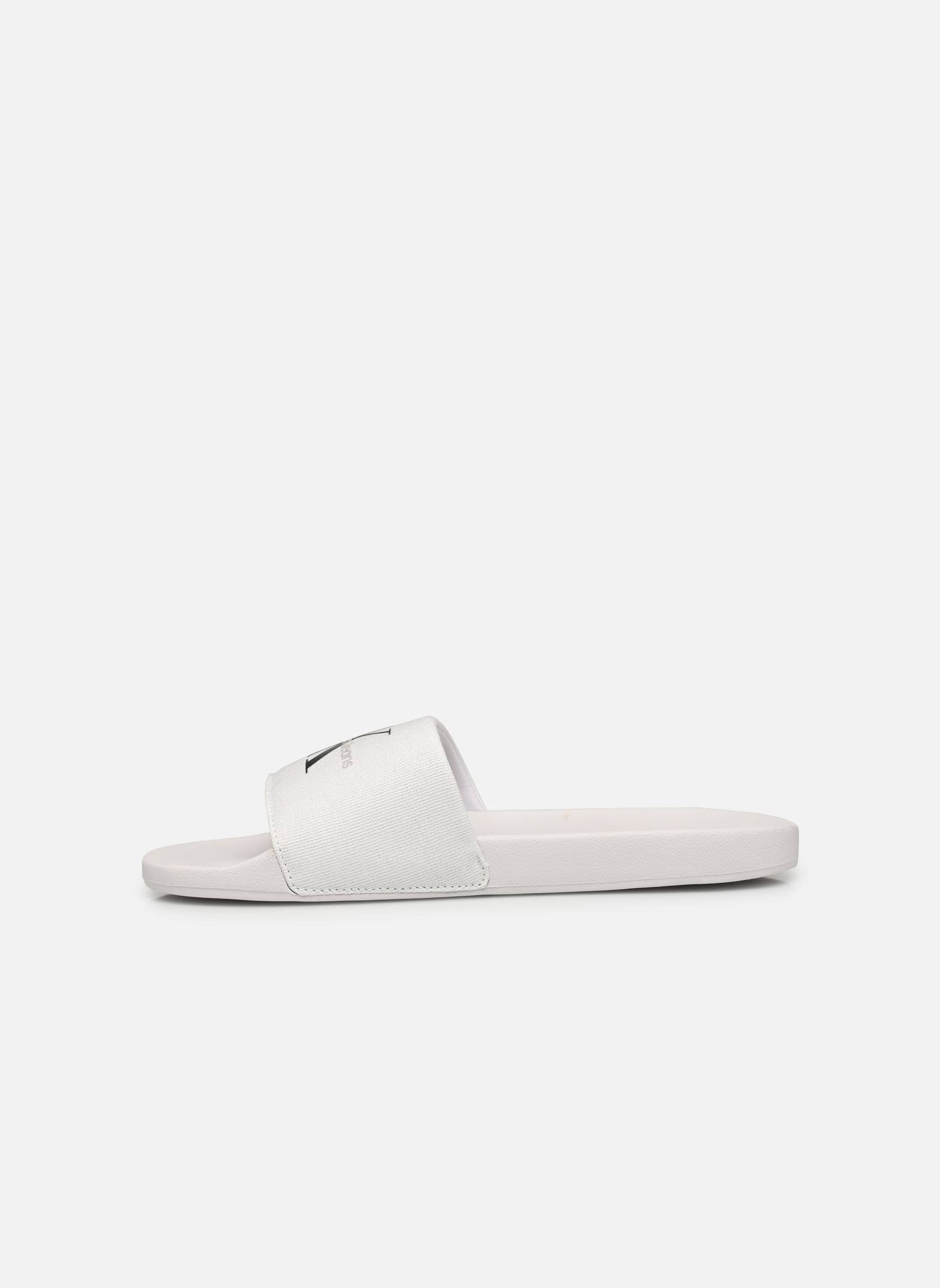 Sandales et mules SLIDE MONOGRAM CV homme blanc Calvin Klein Sandales et mules SLIDE MONOGRAM CV homme blanc TRIPLE BRIGHT WHITE
