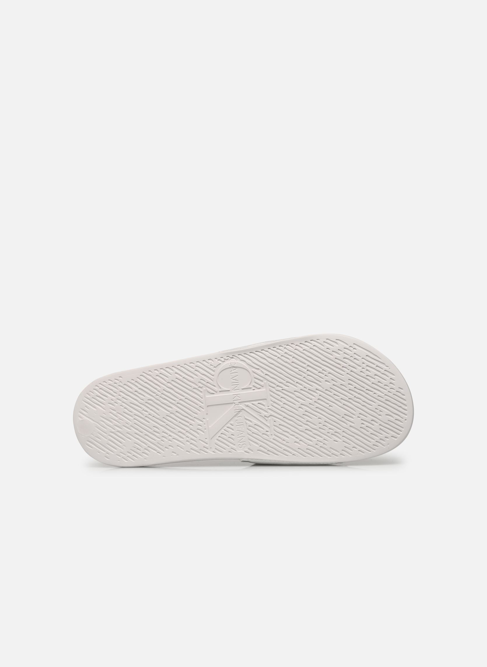 Sandales et mules SLIDE MONOGRAM CV homme blanc Calvin Klein Sandales et mules SLIDE MONOGRAM CV homme blanc TRIPLE BRIGHT WHITE