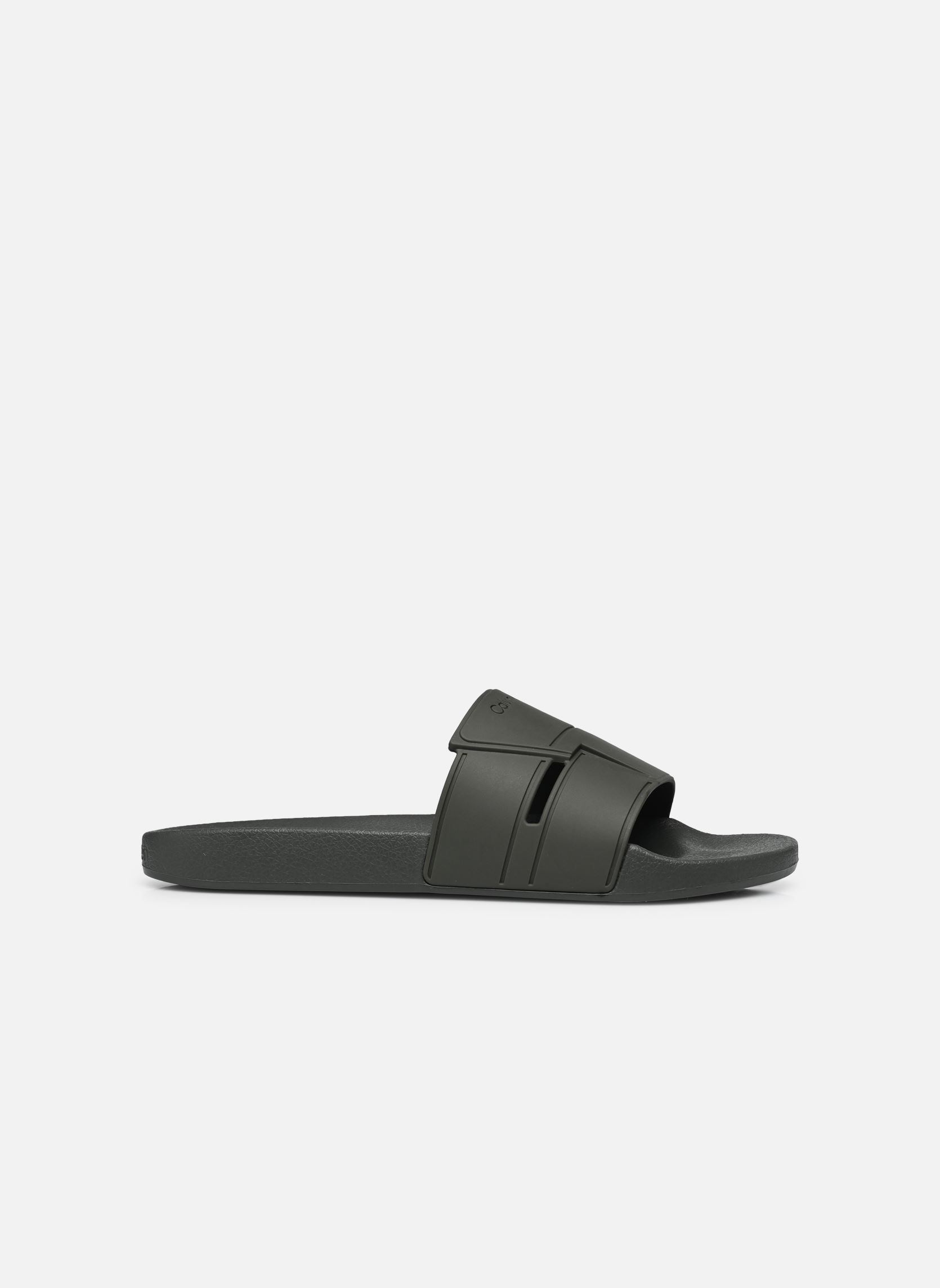 Sandali e ciabattine POOL SLIDE DOUBLE T uomo verde Calvin Klein Sandali e ciabattine POOL SLIDE DOUBLE T uomo verde DARK OLIVE