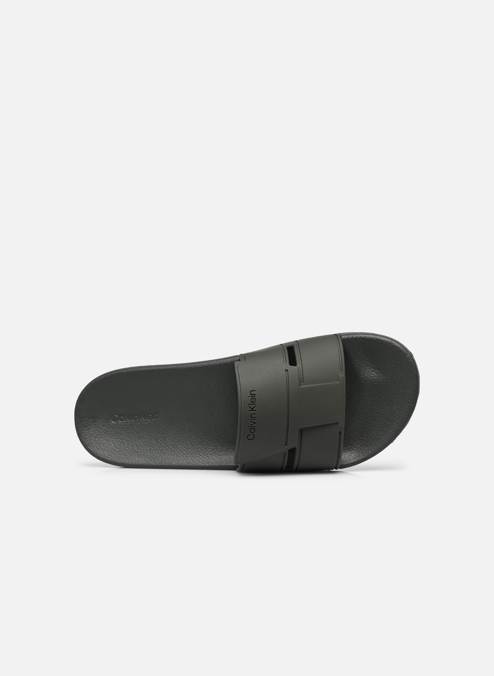 Sandali e ciabattine POOL SLIDE DOUBLE T uomo verde Calvin Klein Sandali e ciabattine POOL SLIDE DOUBLE T uomo verde DARK OLIVE