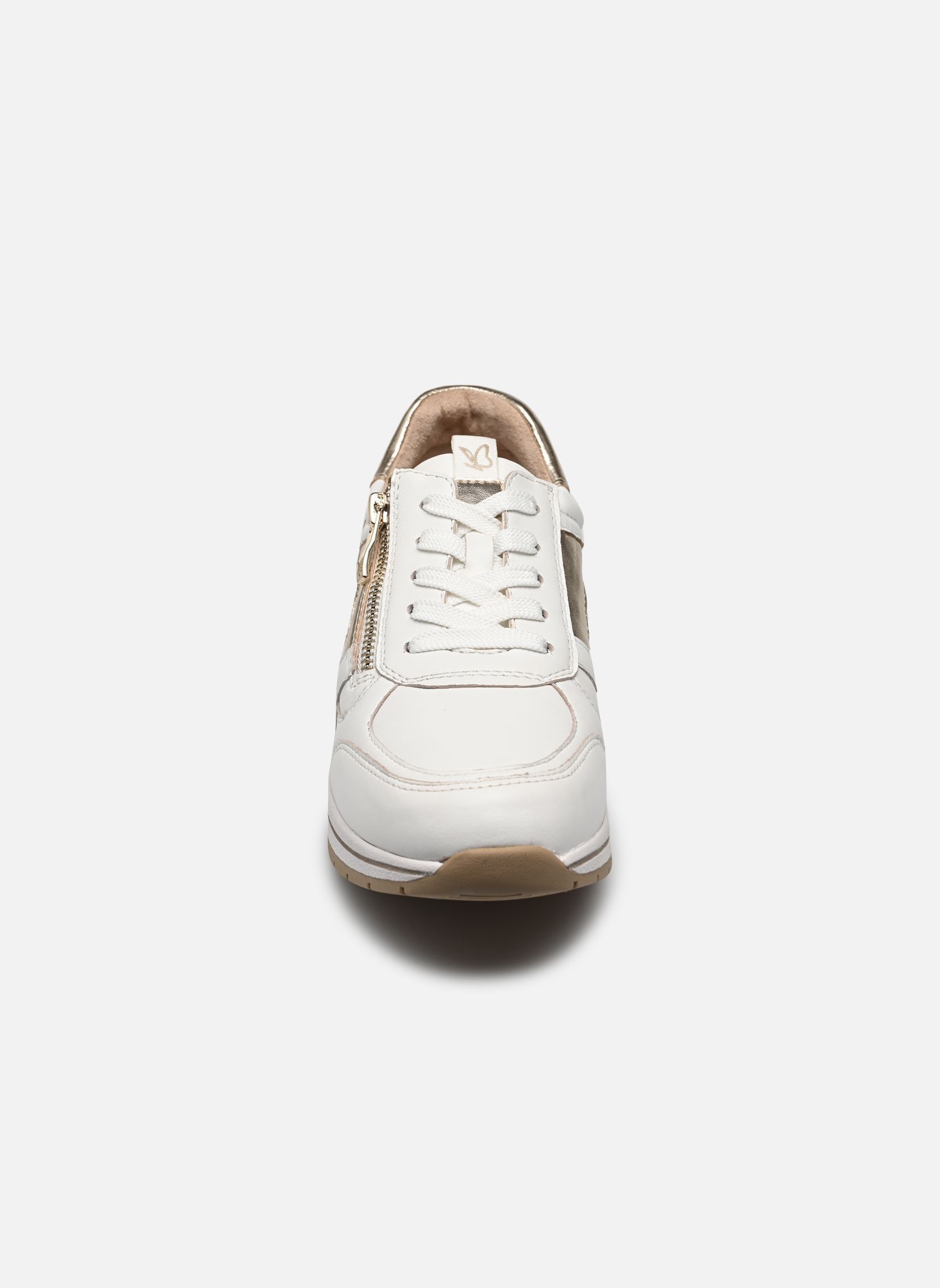 Baskets compensées 23300-44 femme blanc Caprice Baskets compensées 23300-44 femme blanc WHITE/LT GOLD