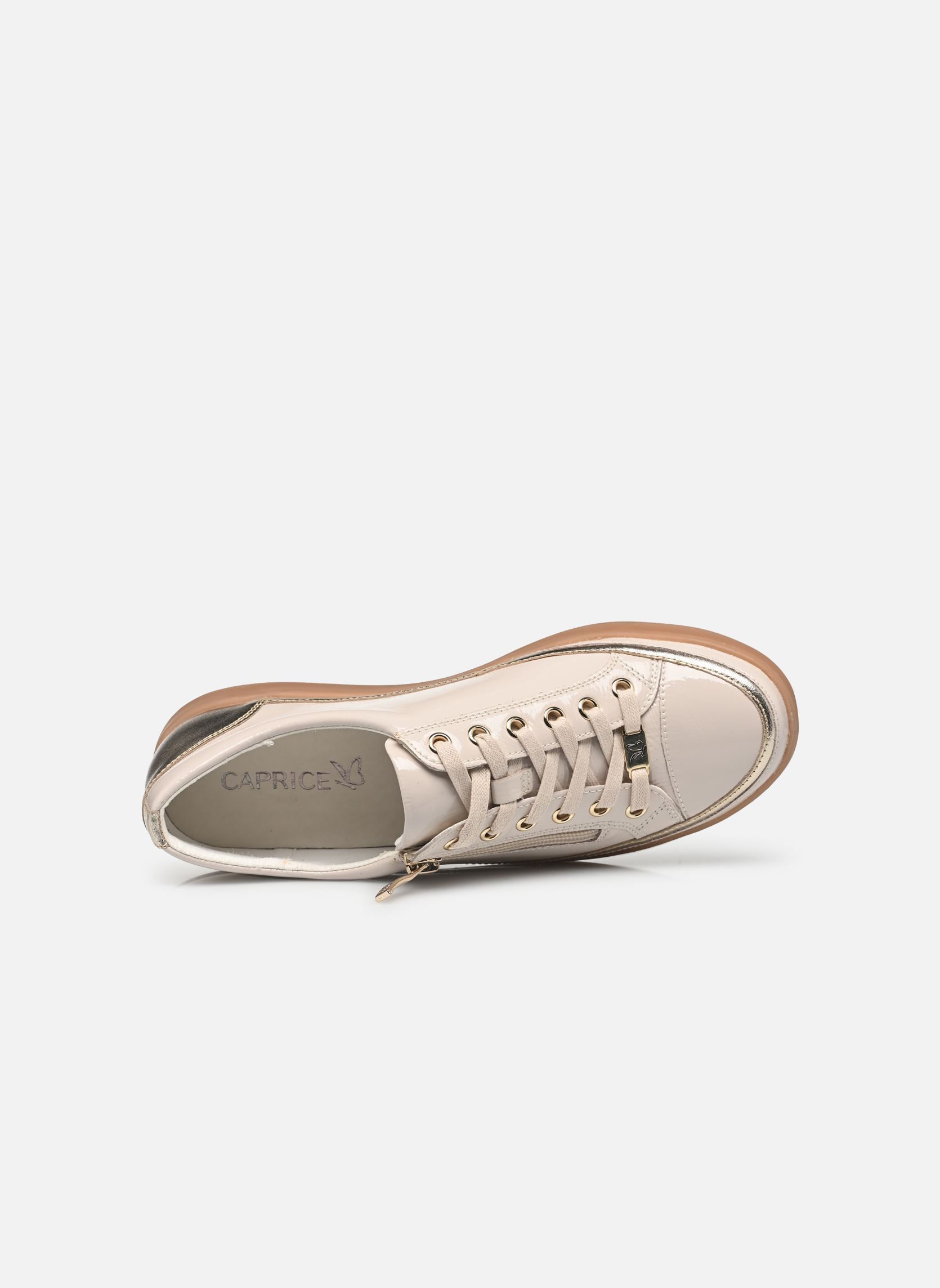 Niedrige Sneaker 23706-44 damen beige Caprice Niedrige Sneaker 23706-44 damen beige CREAM/GOLD