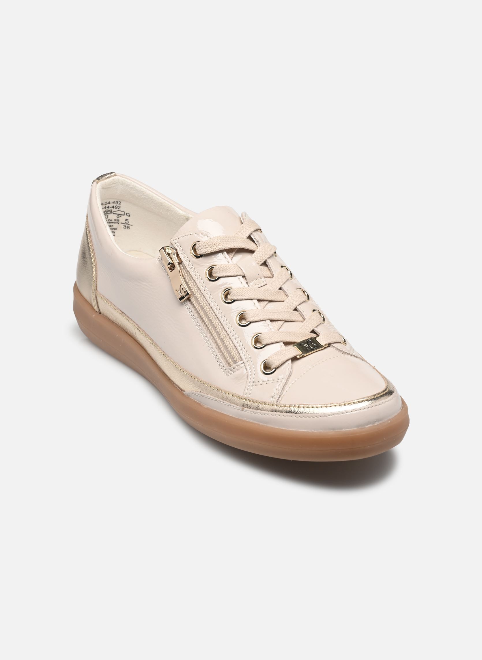 Niedrige Sneaker 23706-44 damen beige Caprice Niedrige Sneaker 23706-44 damen beige CREAM/GOLD