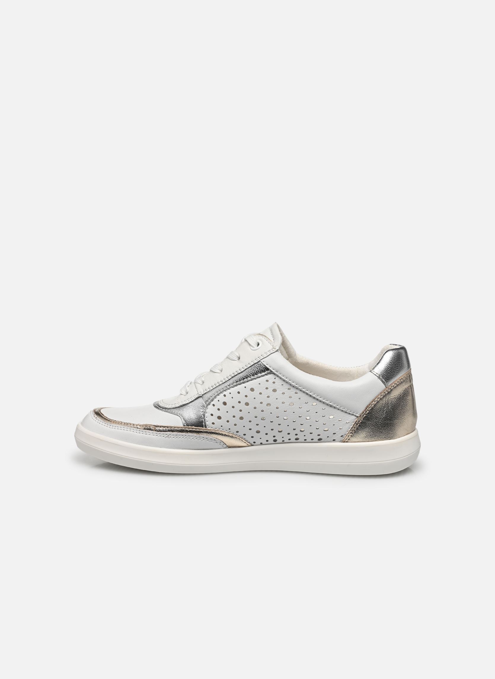 Baskets basses 23708-44 femme blanc Caprice Baskets basses 23708-44 femme blanc WHITE/SILVER