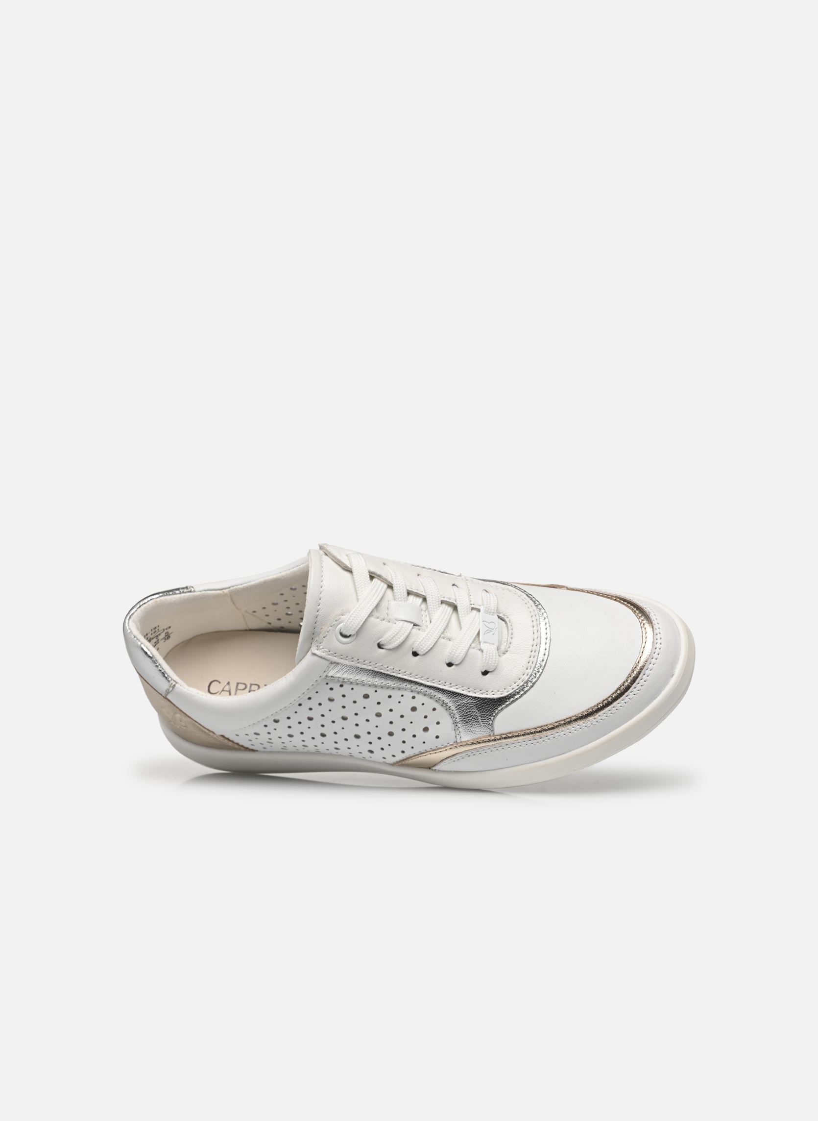 Baskets basses 23708-44 femme blanc Caprice Baskets basses 23708-44 femme blanc WHITE/SILVER