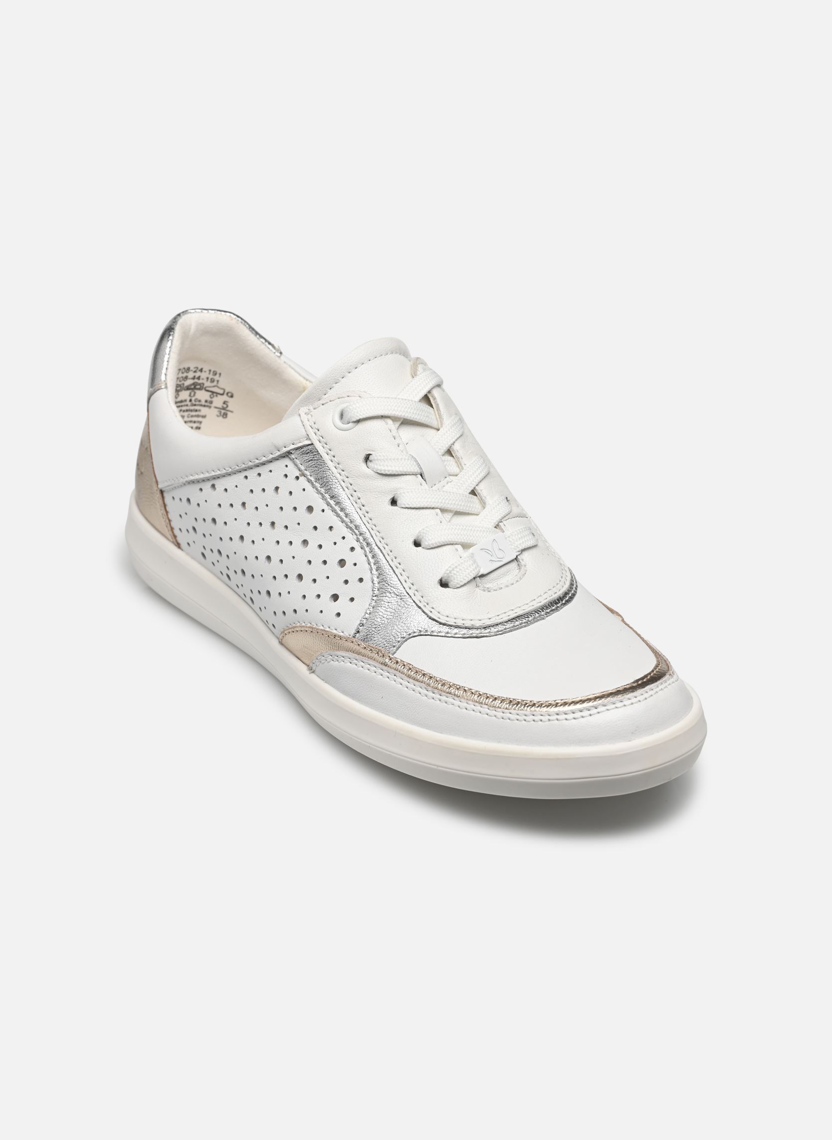 Baskets basses 23708-44 femme blanc Caprice Baskets basses 23708-44 femme blanc WHITE/SILVER