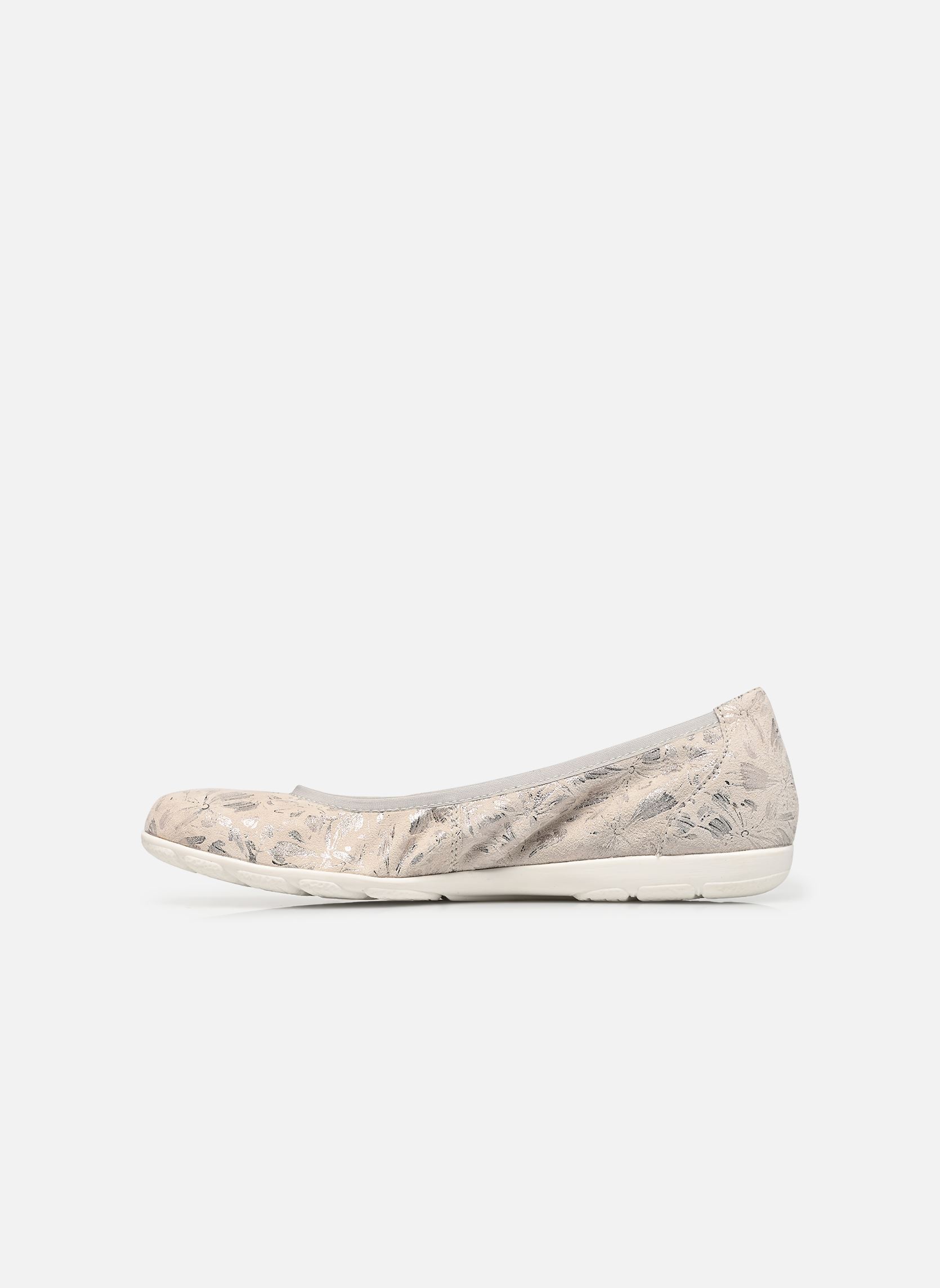 Klassieke ballerina's 22150-42 N dames zilver Caprice Klassieke ballerina's 22150-42 N dames zilver OFFWHITE/SILV.