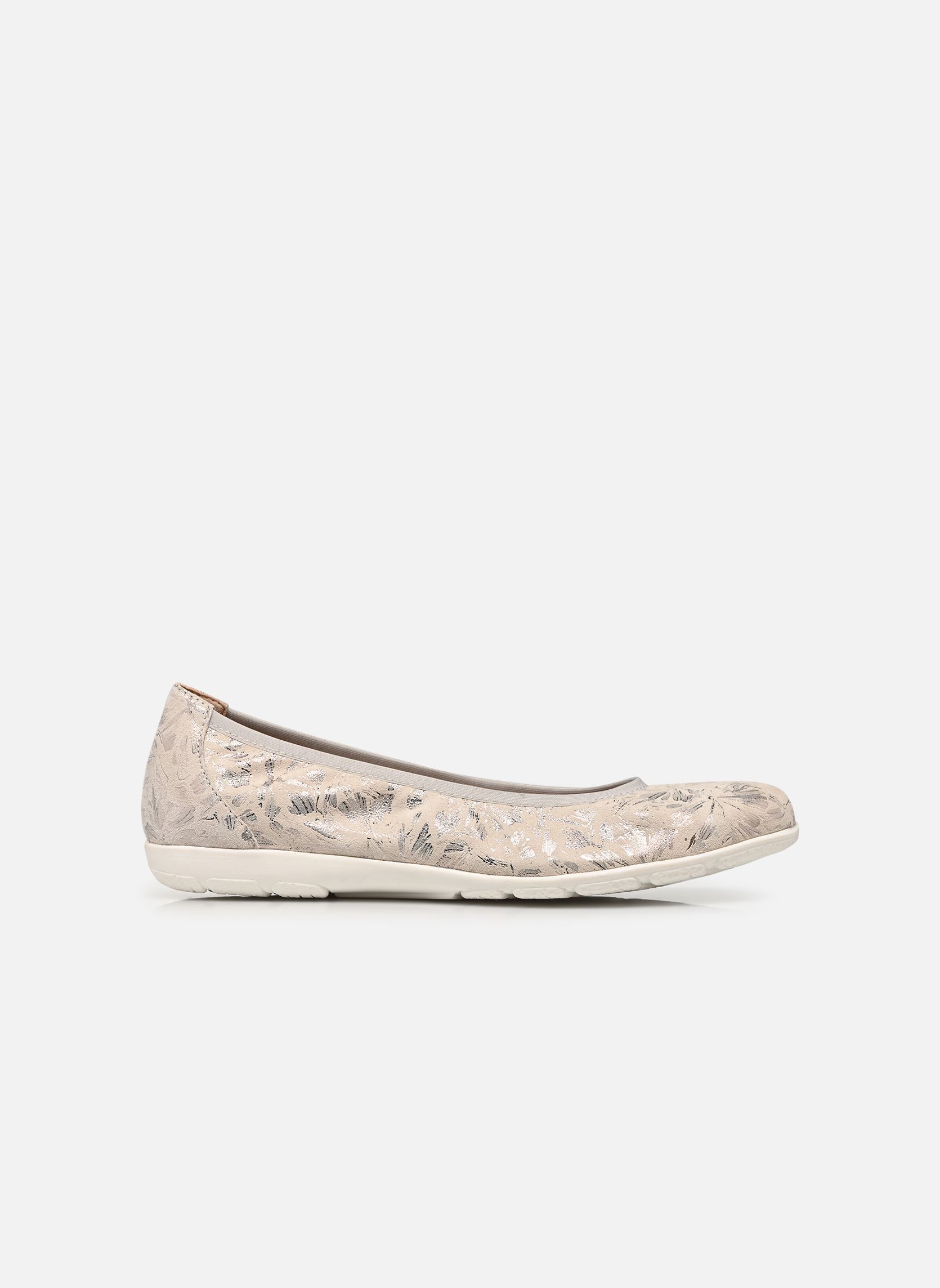 Klassieke ballerina's 22150-42 N dames zilver Caprice Klassieke ballerina's 22150-42 N dames zilver OFFWHITE/SILV.