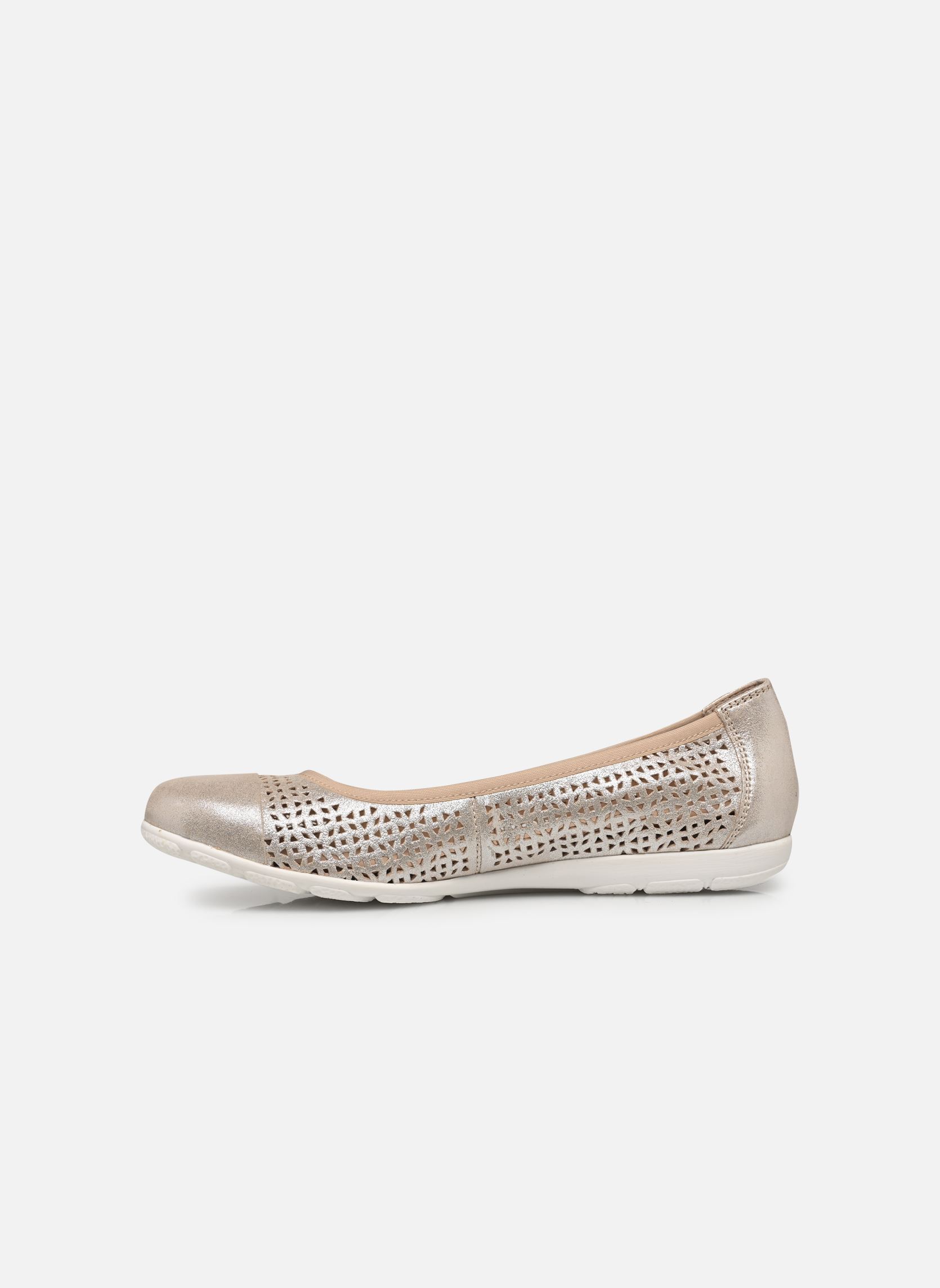 Ballerines classiques 22151-42 N femme or et bronze Caprice Ballerines classiques 22151-42 N femme or et bronze TAUPE METALLIC