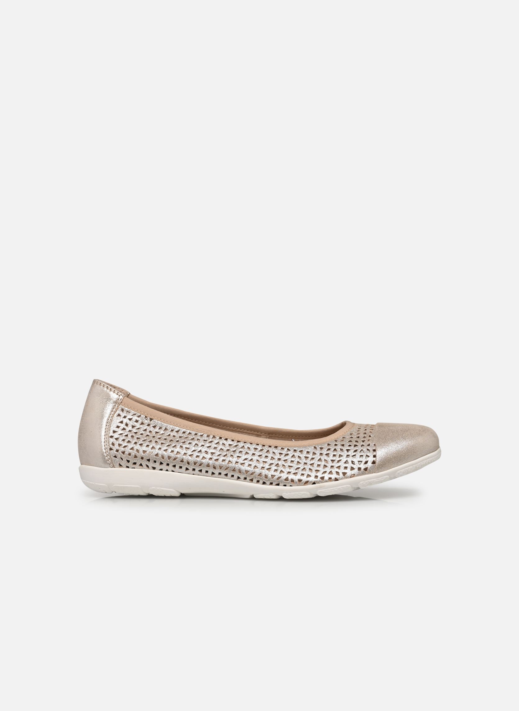 Ballerines classiques 22151-42 N femme or et bronze Caprice Ballerines classiques 22151-42 N femme or et bronze TAUPE METALLIC