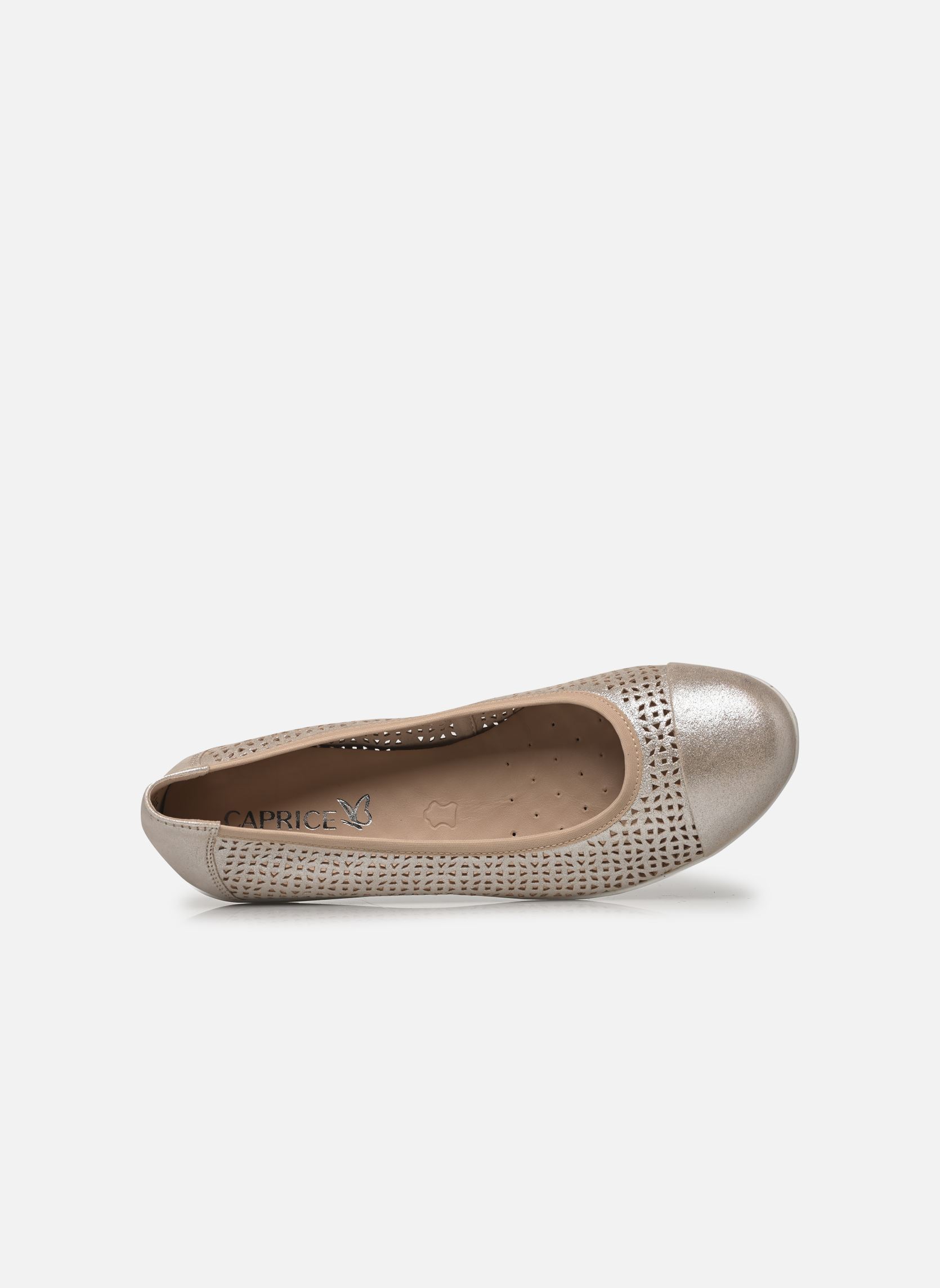 Ballerines classiques 22151-42 N femme or et bronze Caprice Ballerines classiques 22151-42 N femme or et bronze TAUPE METALLIC