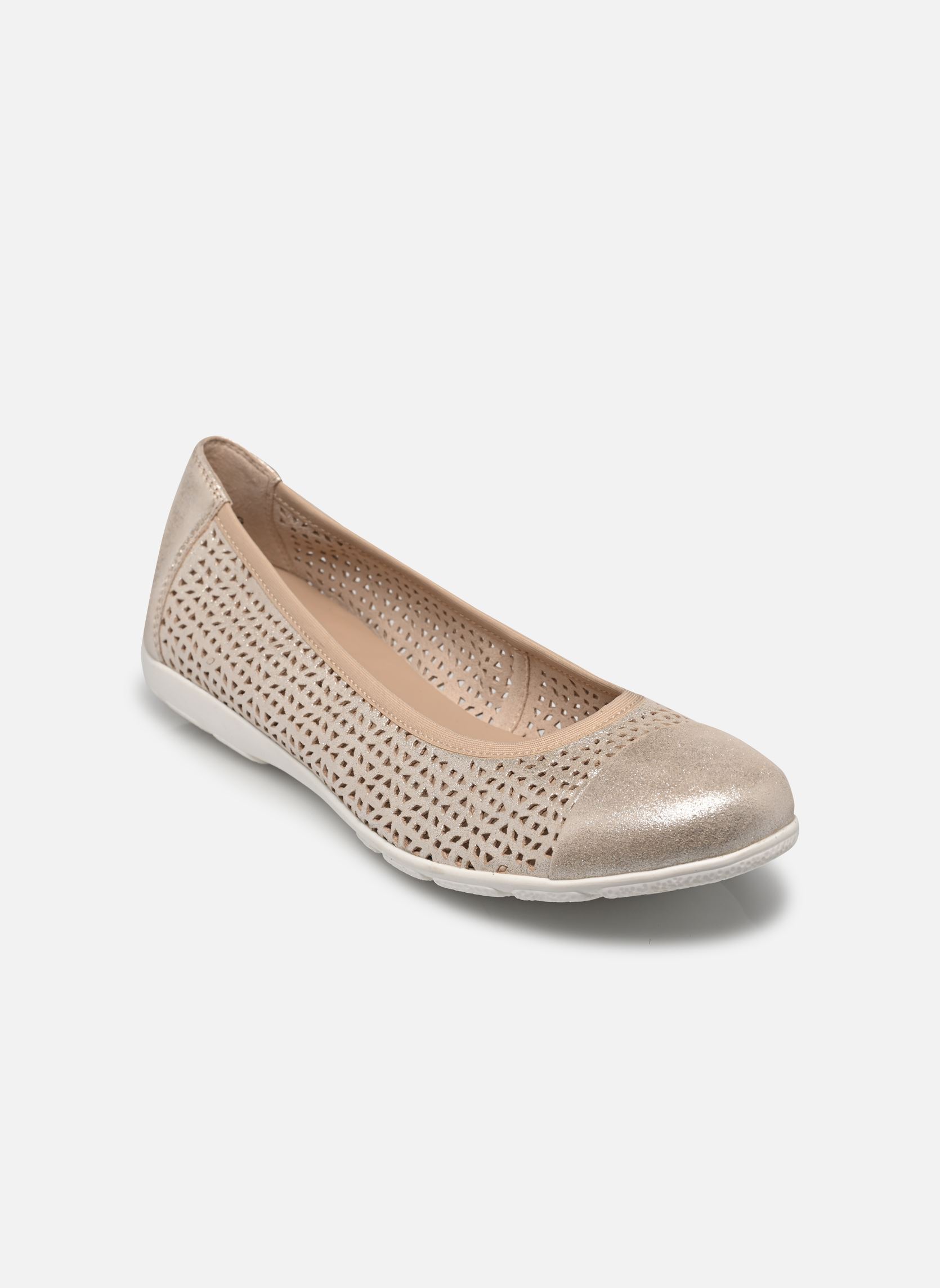Ballerines classiques 22151-42 N femme or et bronze Caprice Ballerines classiques 22151-42 N femme or et bronze TAUPE METALLIC