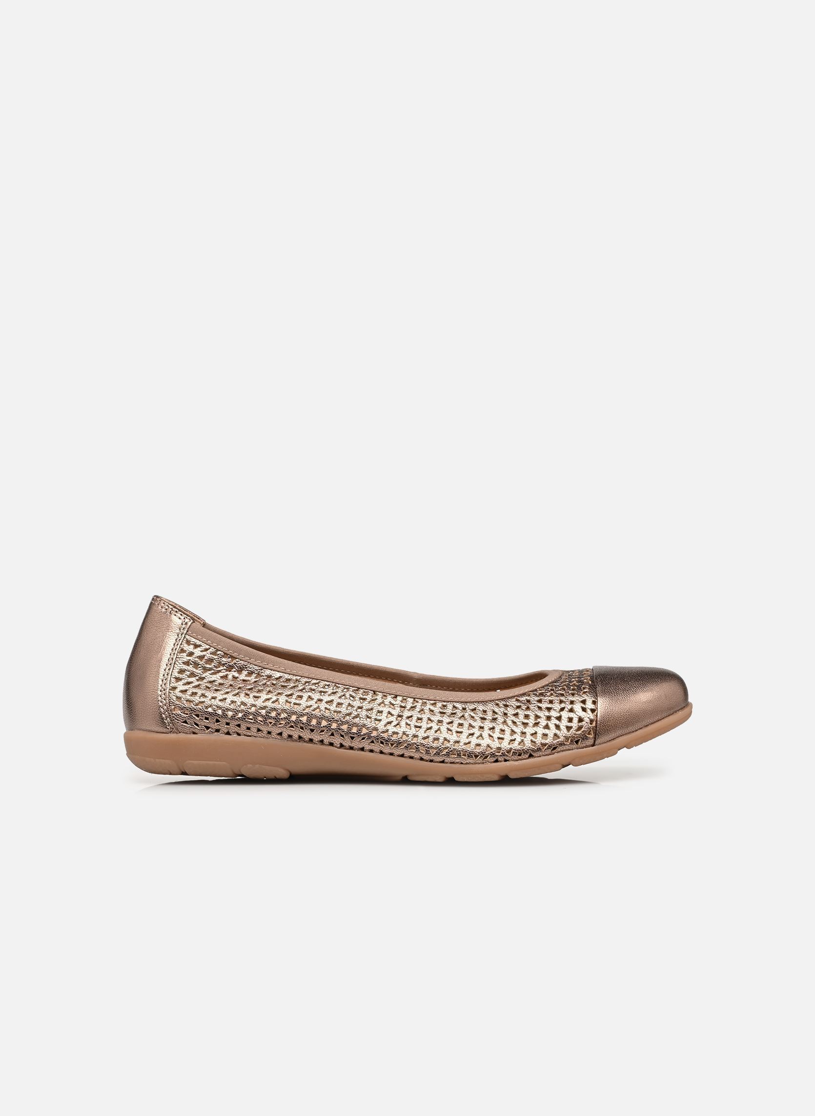 Ballerines classiques 22151-42 N femme or et bronze Caprice Ballerines classiques 22151-42 N femme or et bronze TAUPE METALLIC 34A