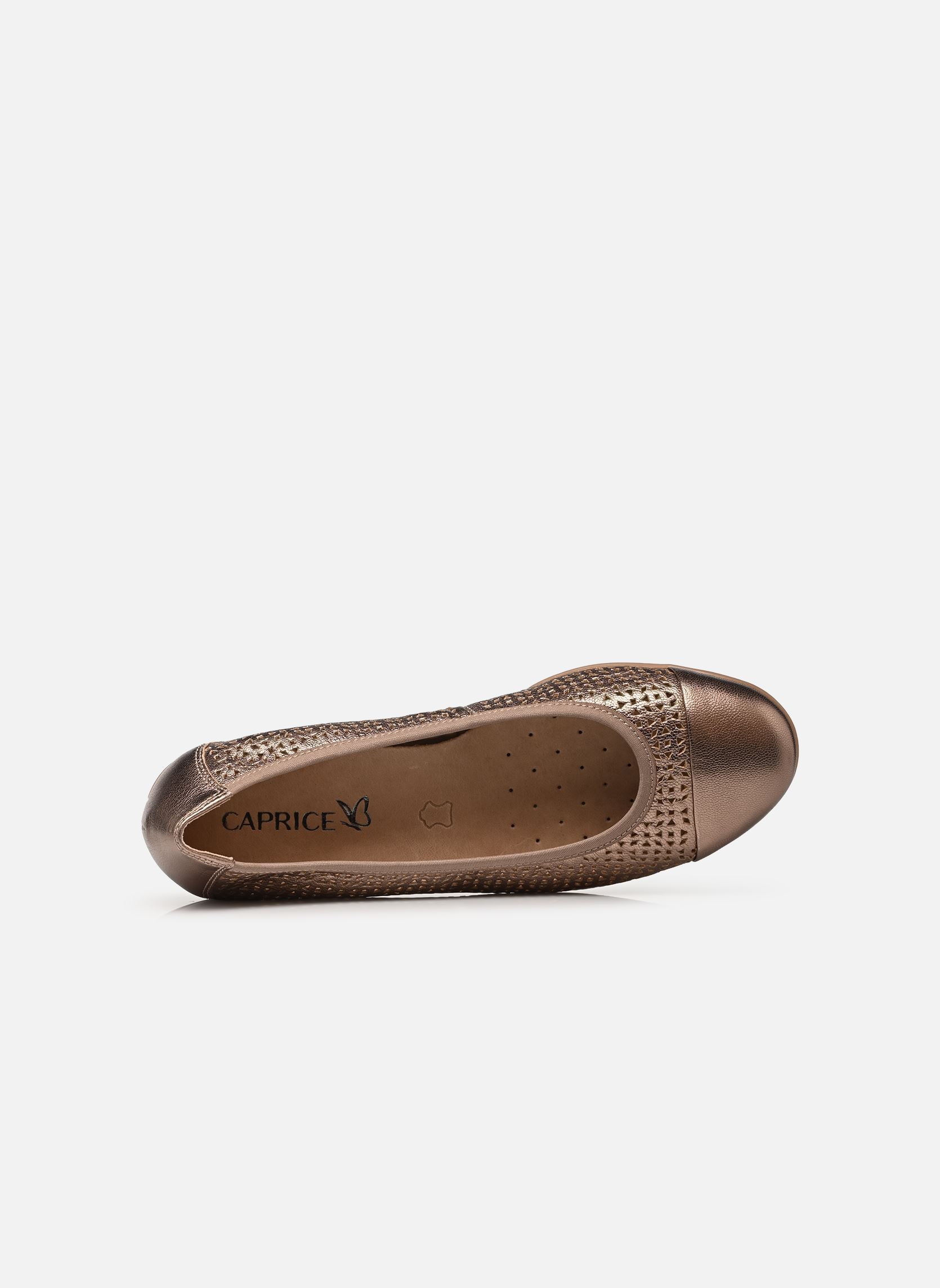 Ballerines classiques 22151-42 N femme or et bronze Caprice Ballerines classiques 22151-42 N femme or et bronze TAUPE METALLIC 34A