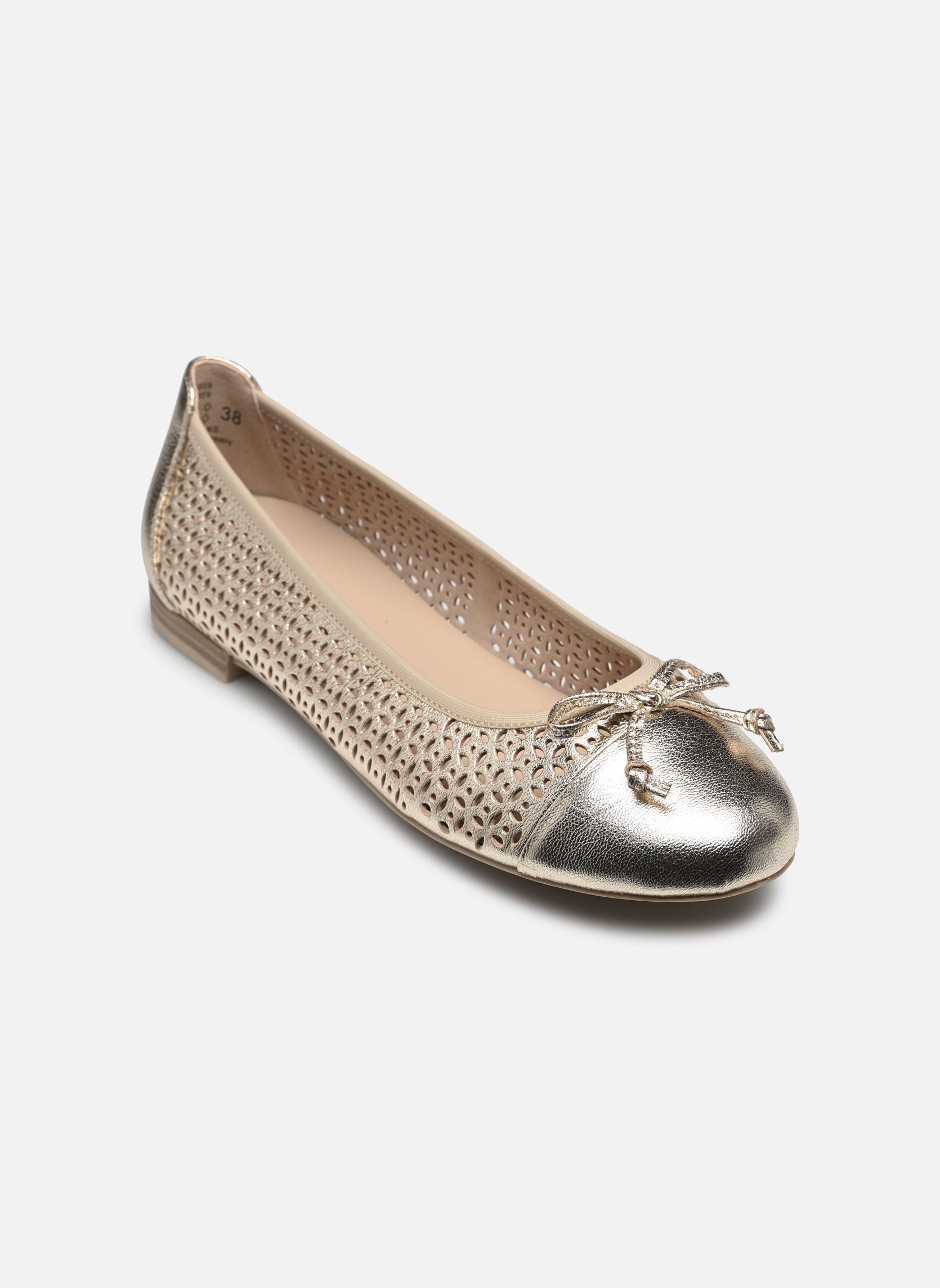 Ballerines classiques 22185-42 N femme or et bronze Caprice Ballerines classiques 22185-42 N femme or et bronze PLATIN METAL.