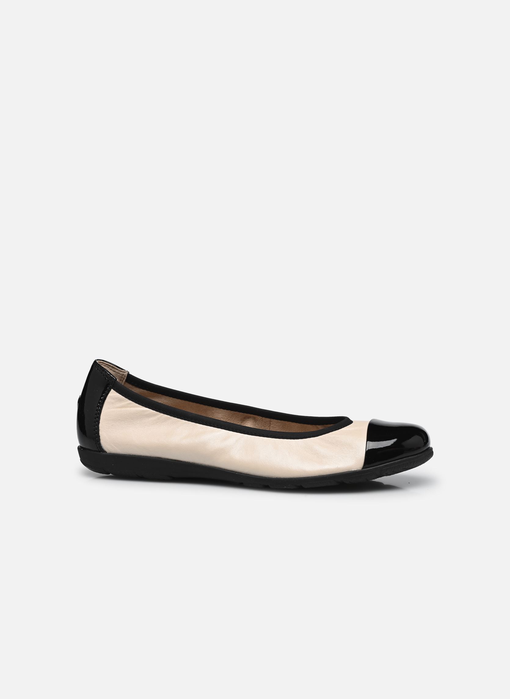 Ballerines classiques 22152-42 N femme beige Caprice Ballerines classiques 22152-42 N femme beige CREAM/BLACK