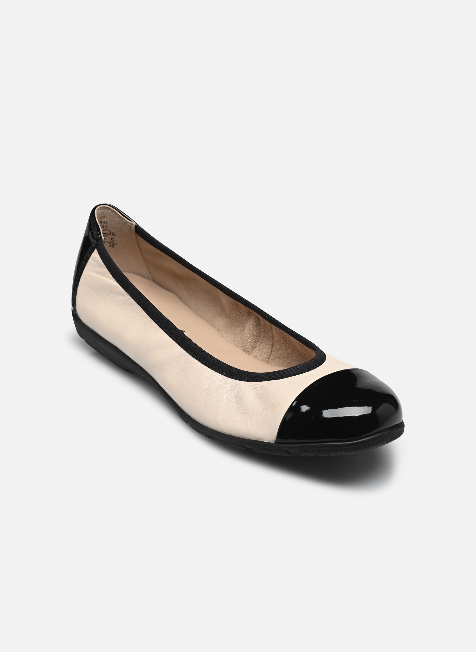 Ballerines classiques 22152-42 N femme beige Caprice Ballerines classiques 22152-42 N femme beige CREAM/BLACK