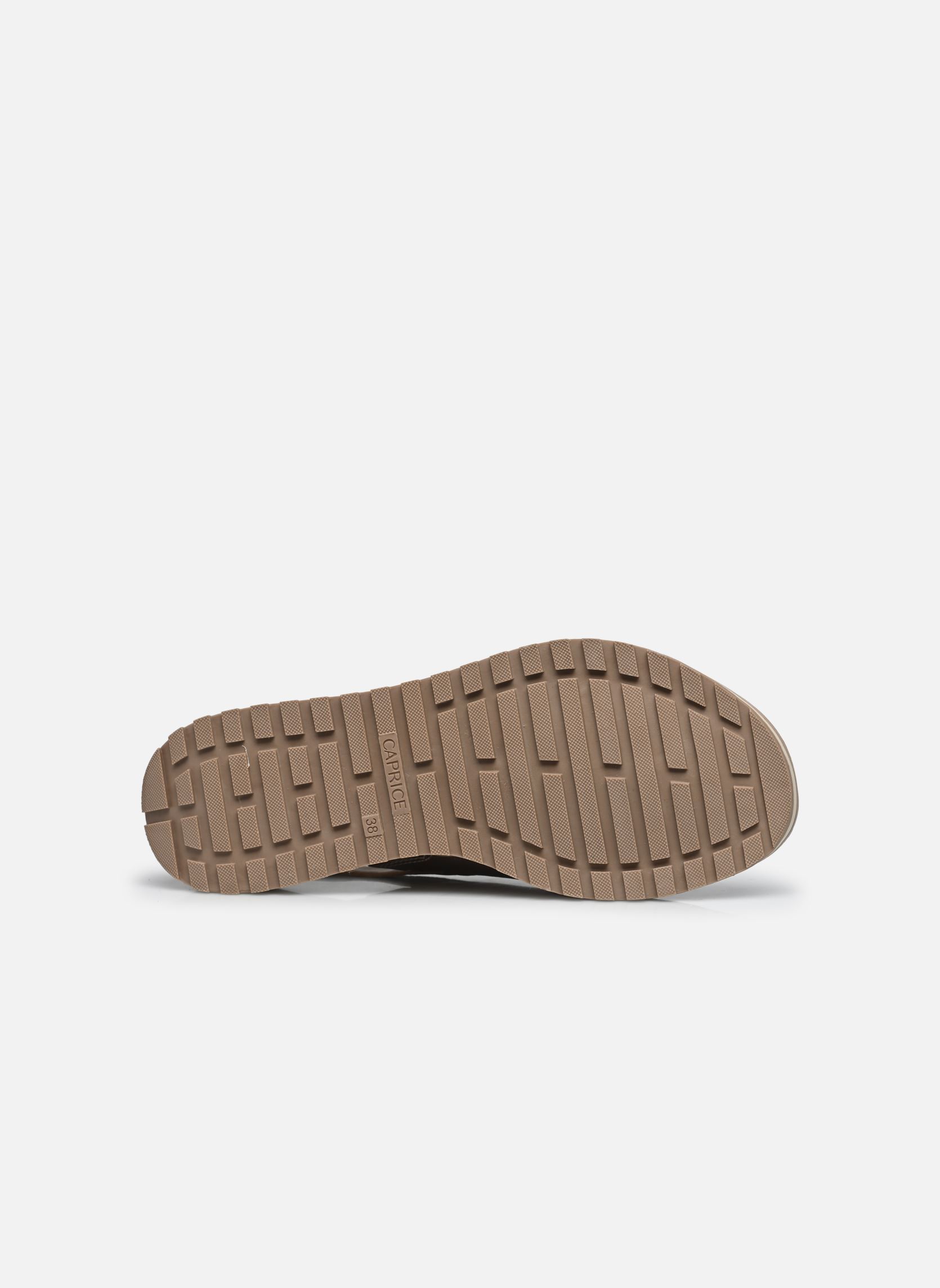 Sandalen met sleehak en plateau 28703-42 N dames goud en brons Caprice Sandalen met sleehak en plateau 28703-42 N dames goud en brons TAUPE METALLIC