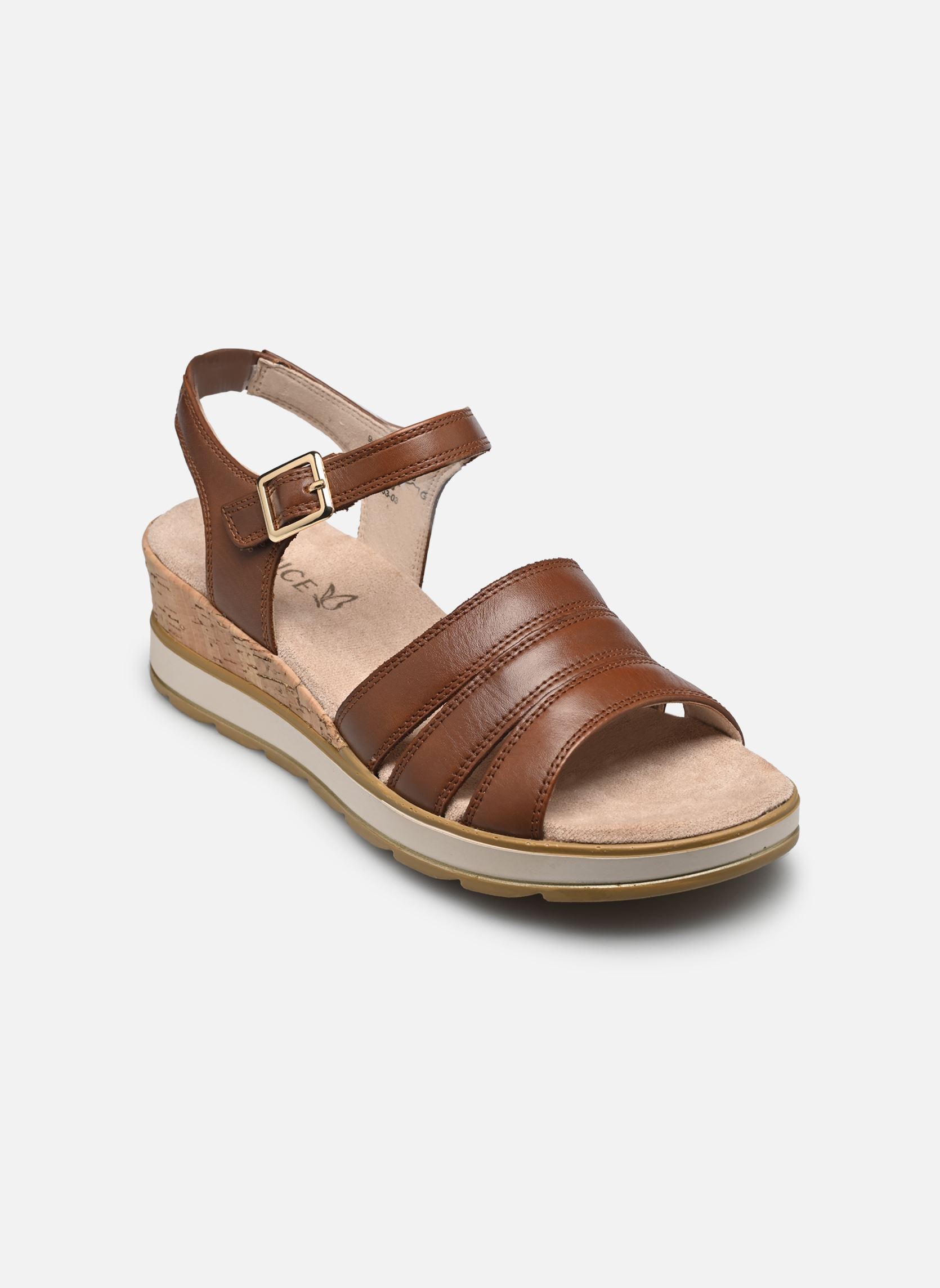 Sandalias y plataformas de cuña 28711-44 N mujer marrón Caprice Sandalias y plataformas de cuña 28711-44 N mujer marrón COGNAC NAPPA