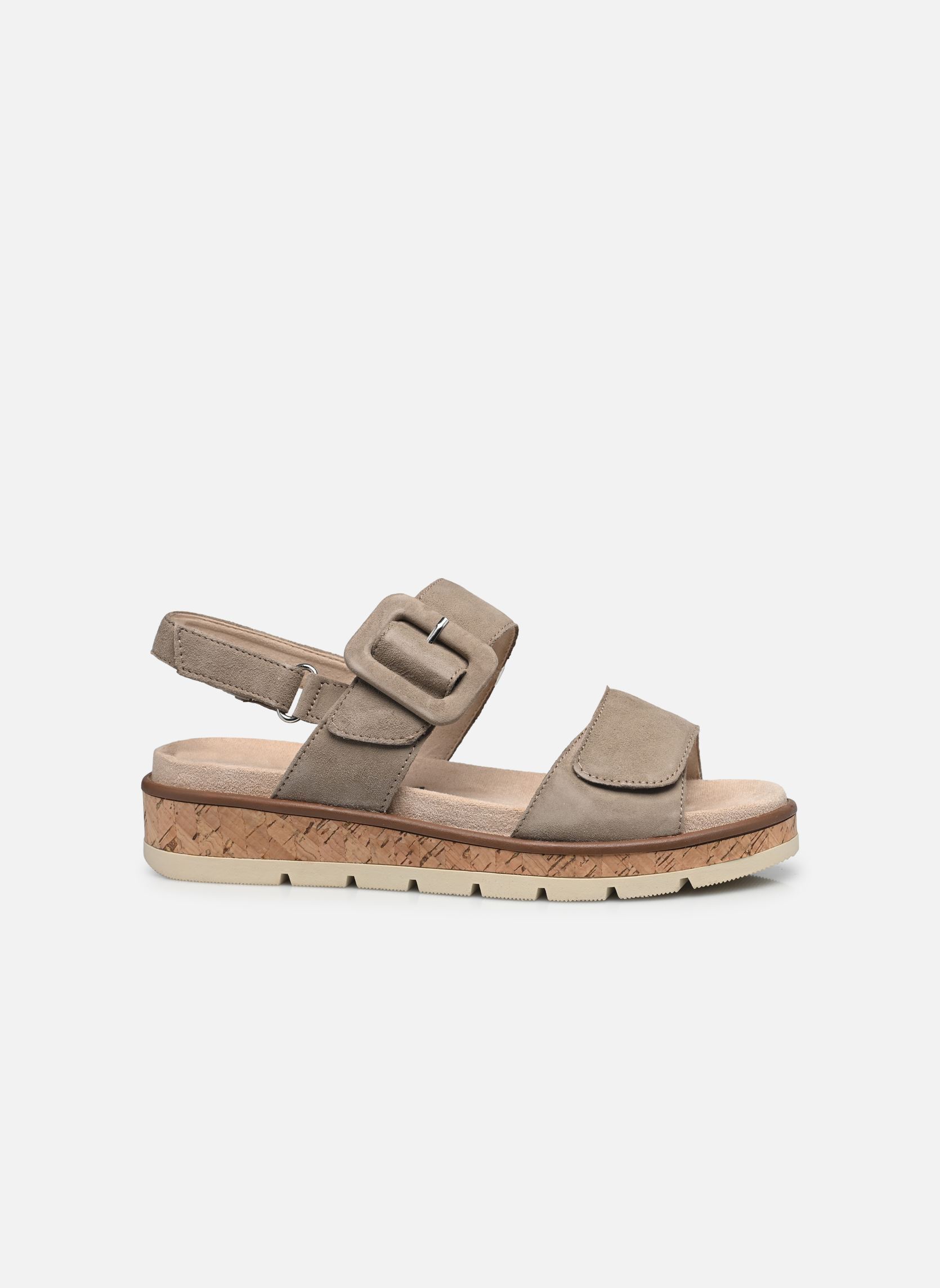 Sandales compensées et plateformes 28714-44 N femme beige Caprice Sandales compensées et plateformes 28714-44 N femme beige TAUPE SUEDE