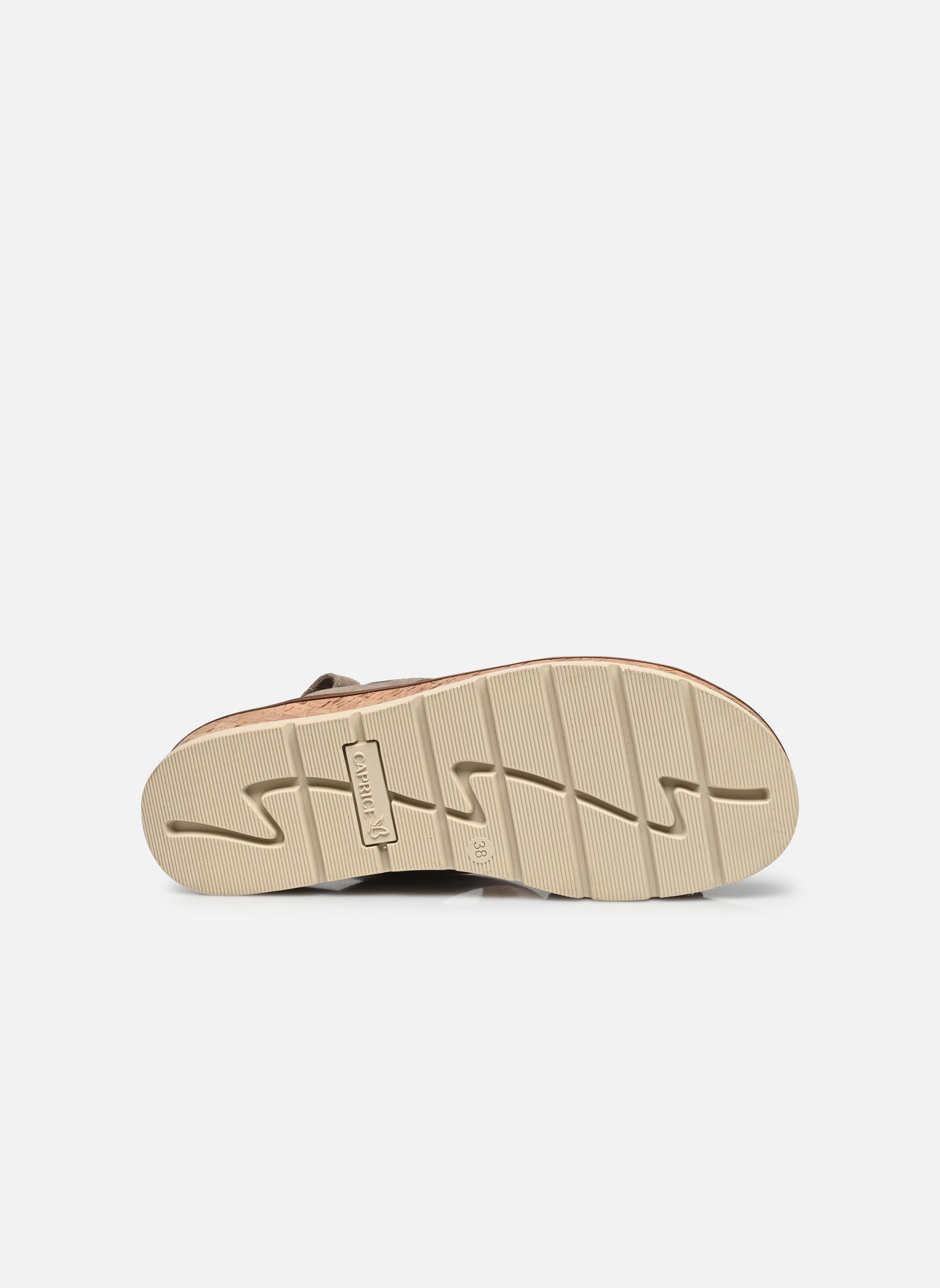 Sandales compensées et plateformes 28714-44 N femme beige Caprice Sandales compensées et plateformes 28714-44 N femme beige TAUPE SUEDE