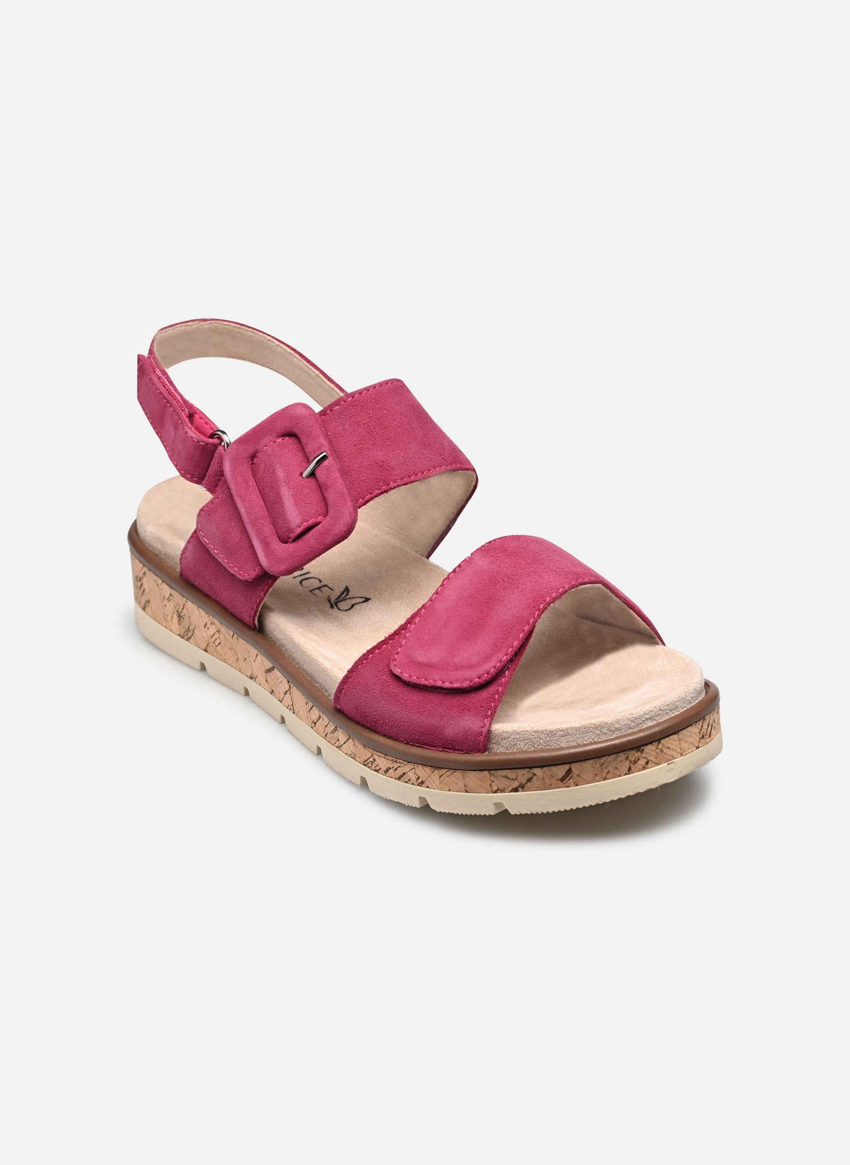 Sandales compensées et plateformes 28714-44 N femme rose Caprice Sandales compensées et plateformes 28714-44 N femme rose FUCHSIA SUEDE