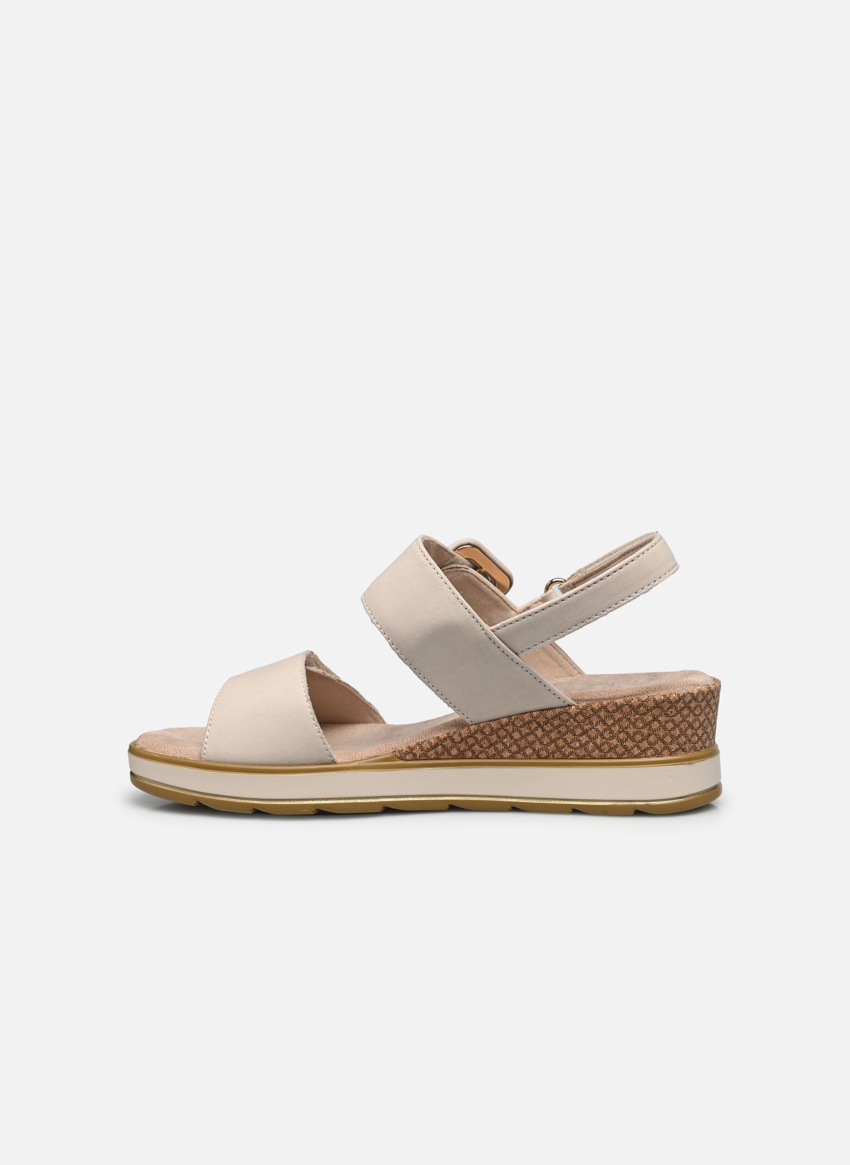 Sandales compensées et plateformes 28753-42 N femme beige Caprice Sandales compensées et plateformes 28753-42 N femme beige SNOW NUBUC