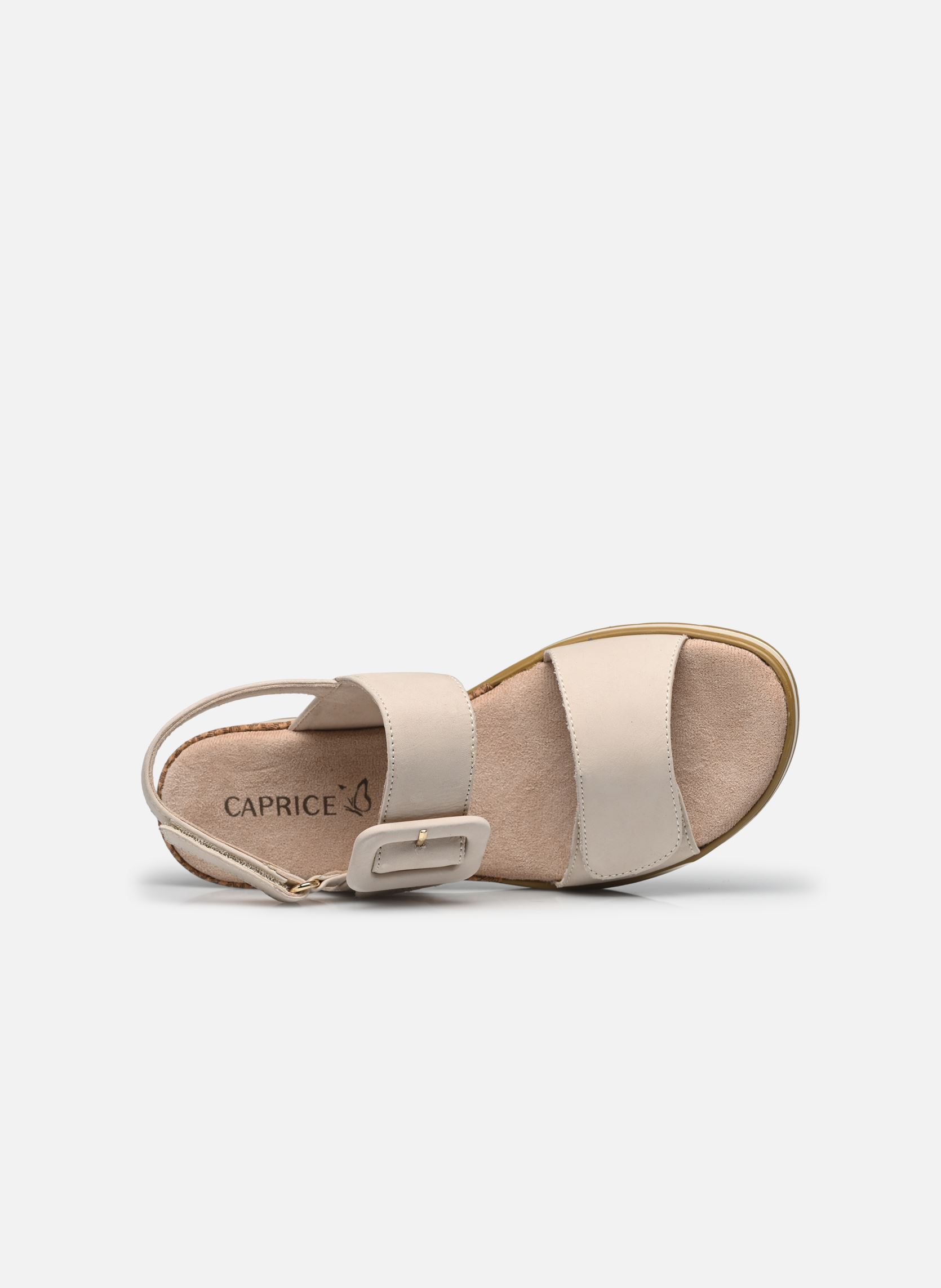 Sandales compensées et plateformes 28753-42 N femme beige Caprice Sandales compensées et plateformes 28753-42 N femme beige SNOW NUBUC
