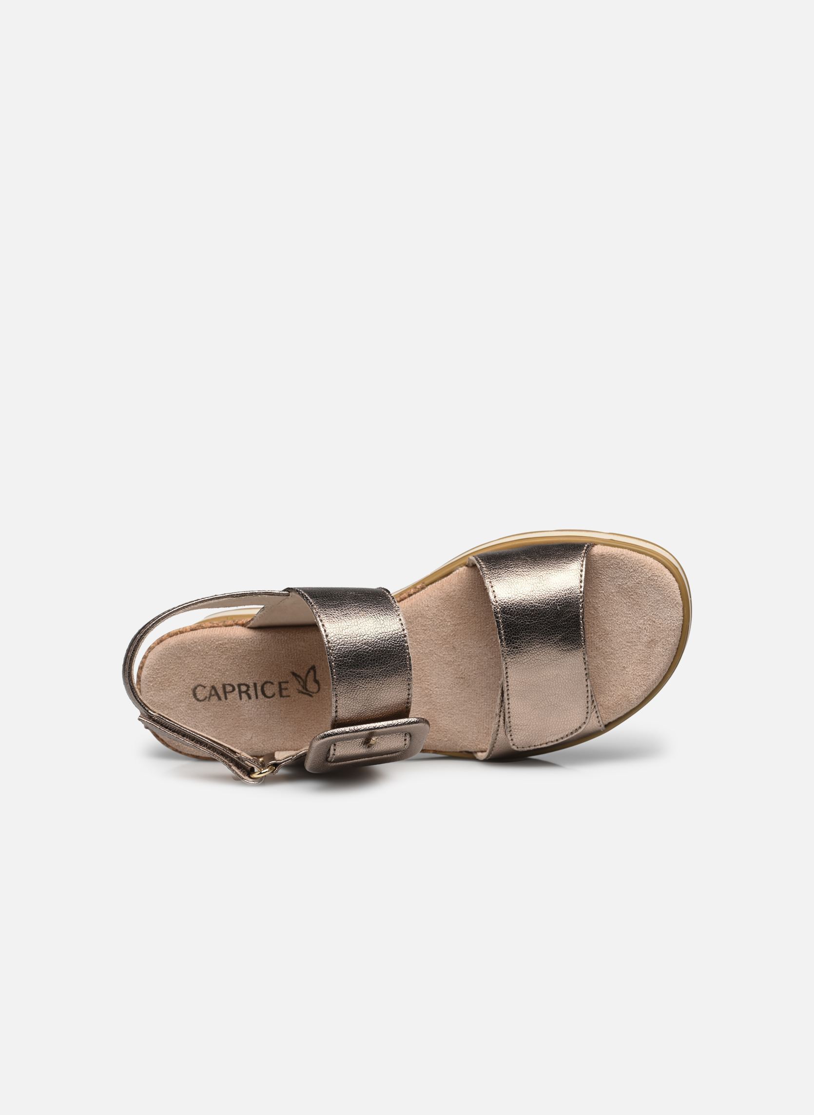 Sandales compensées et plateformes 28753-42 N femme or et bronze Caprice Sandales compensées et plateformes 28753-42 N femme or et bronze TAUPE METALLIC