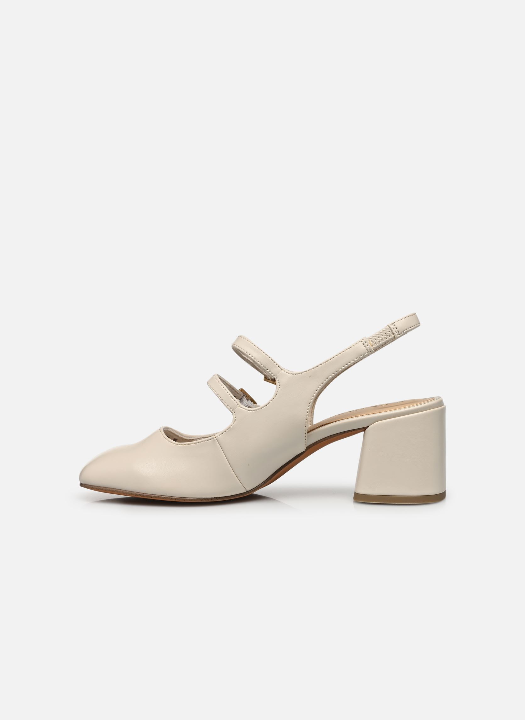 Zapatos de tacón con correas 29602-44 N mujer beige Marco Tozzi Zapatos de tacón con correas 29602-44 N mujer beige CREAM