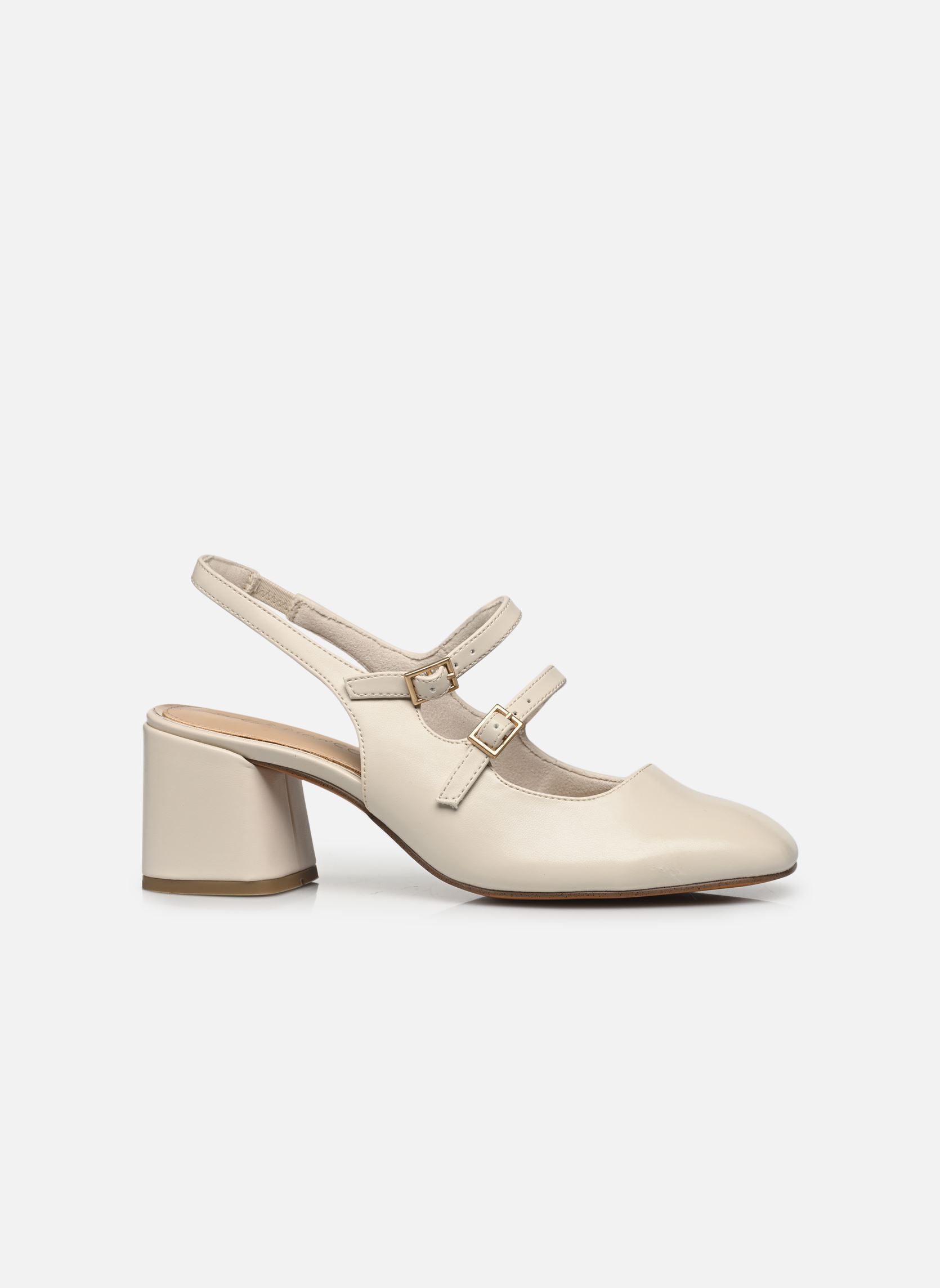 Zapatos de tacón con correas 29602-44 N mujer beige Marco Tozzi Zapatos de tacón con correas 29602-44 N mujer beige CREAM