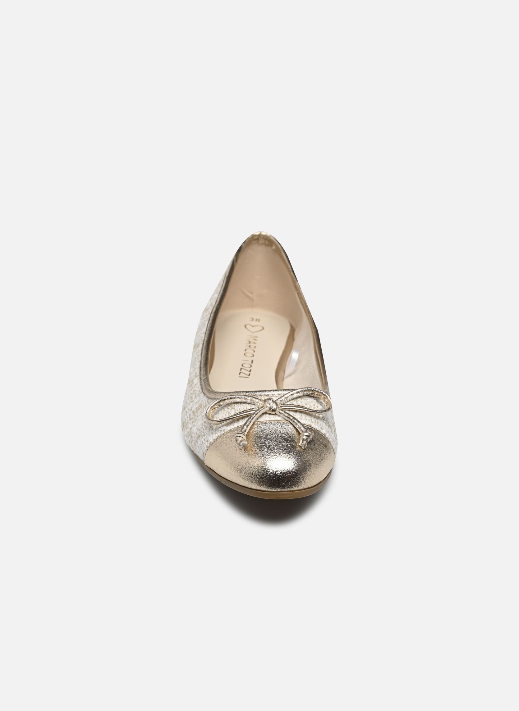 Klassieke ballerina's 22118-44 N dames goud en brons Marco Tozzi Klassieke ballerina's 22118-44 N dames goud en brons IVORY MULTI