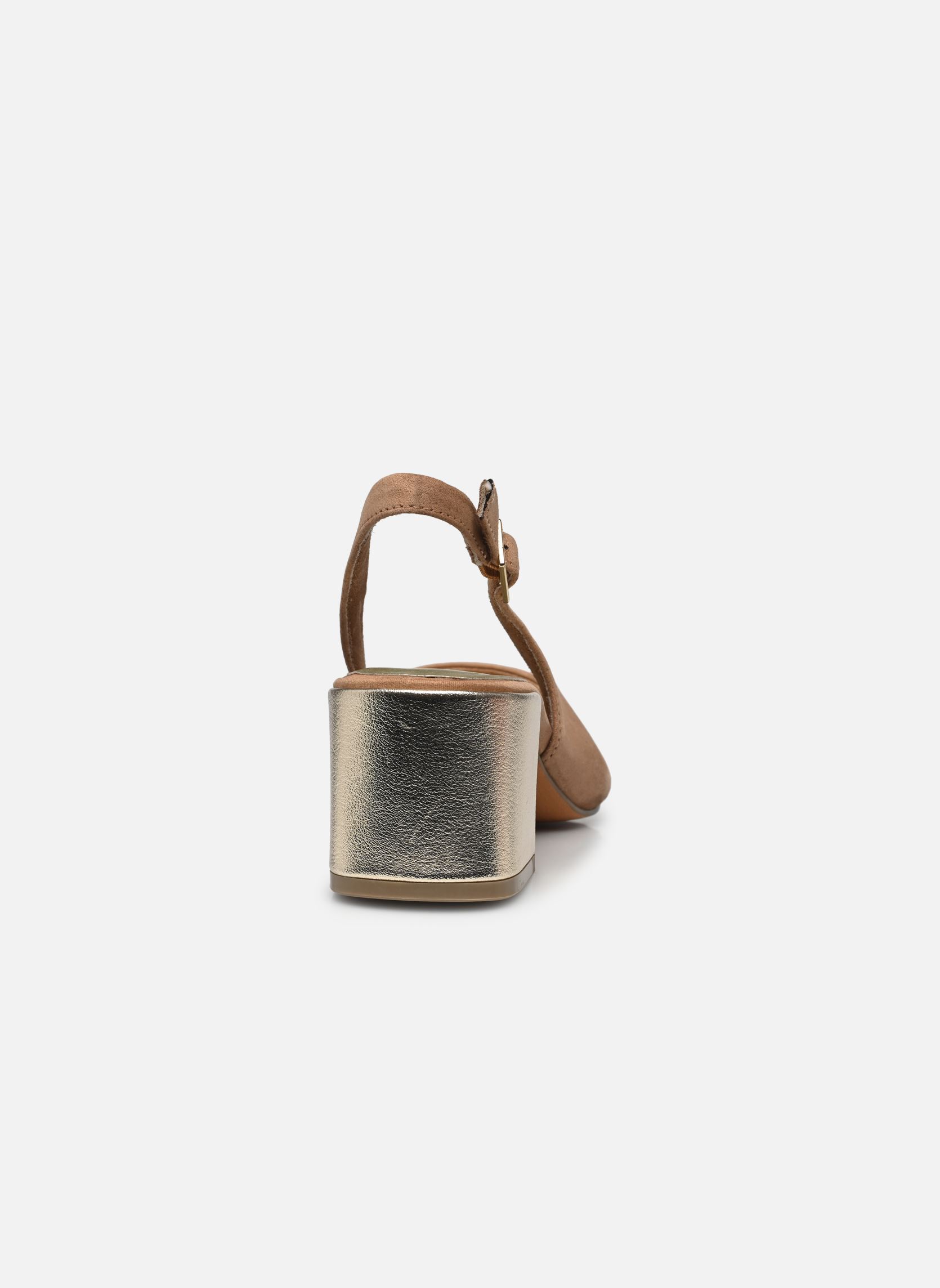 Zapatos de tacón con correas 29610-42 N mujer marrón Marco Tozzi Zapatos de tacón con correas 29610-42 N mujer marrón NOUGAT COMB
