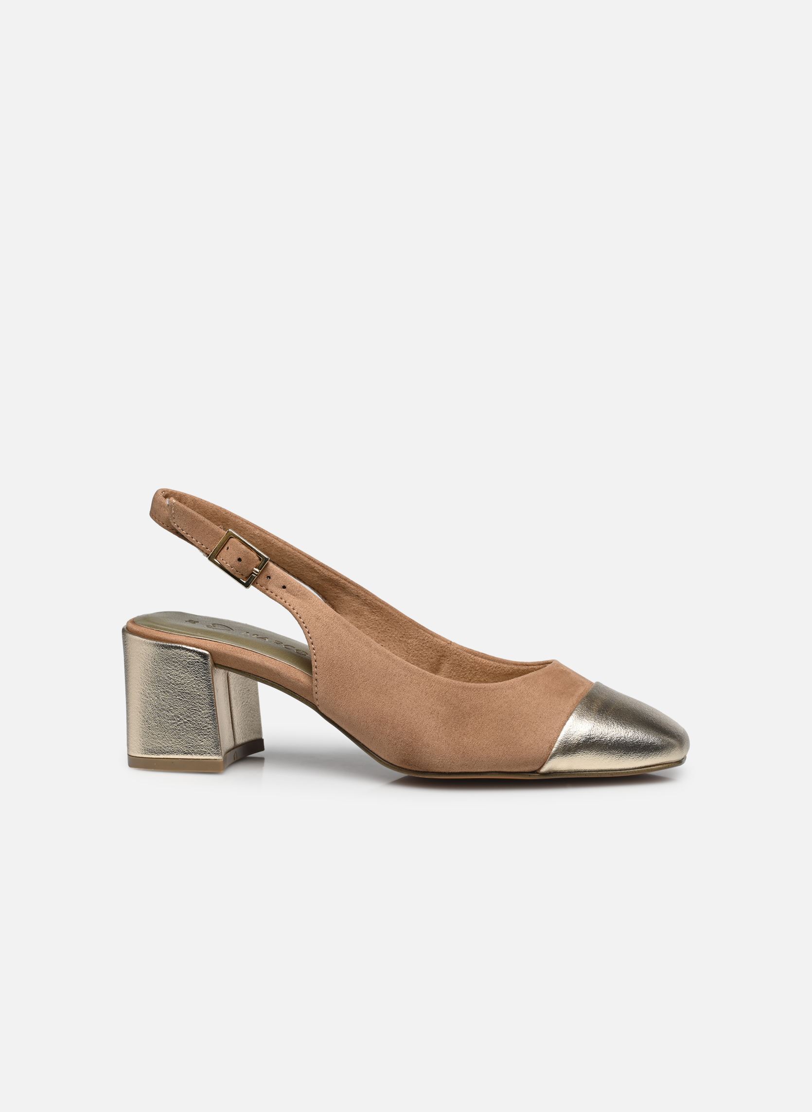 Zapatos de tacón con correas 29610-42 N mujer marrón Marco Tozzi Zapatos de tacón con correas 29610-42 N mujer marrón NOUGAT COMB