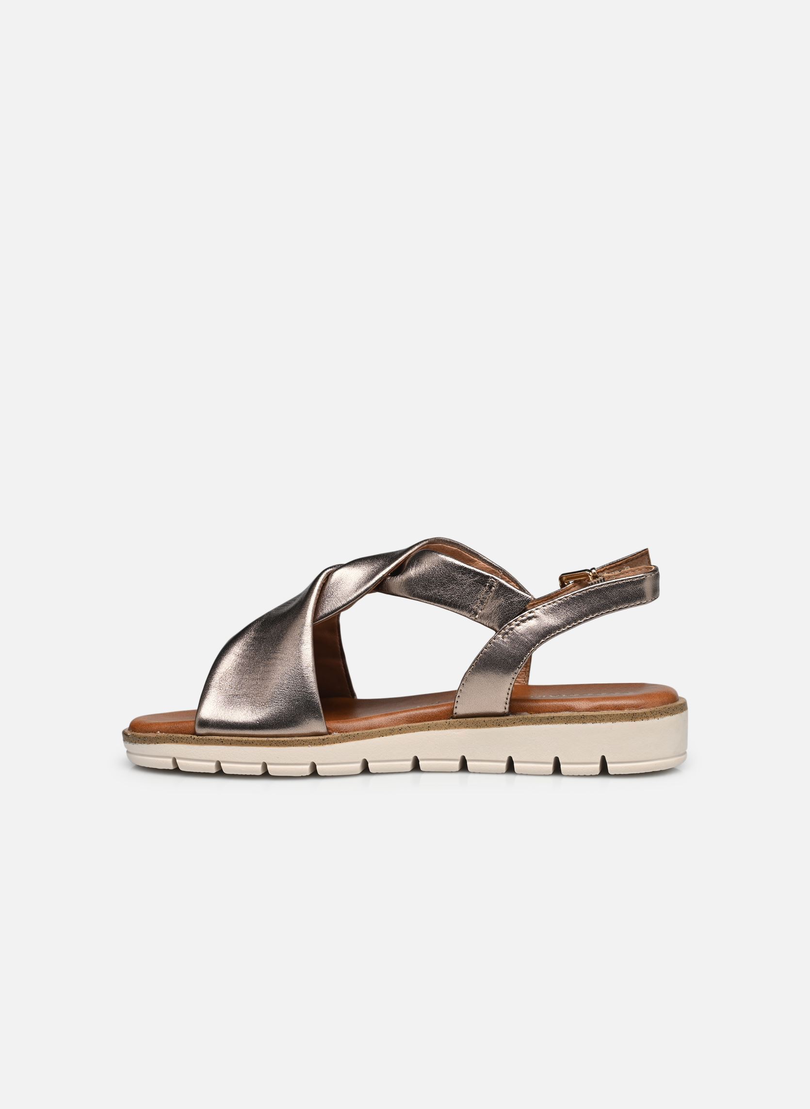 Flache Sandalen 28603-44 N damen silber Marco Tozzi Flache Sandalen 28603-44 N damen silber ROSE METALLIC