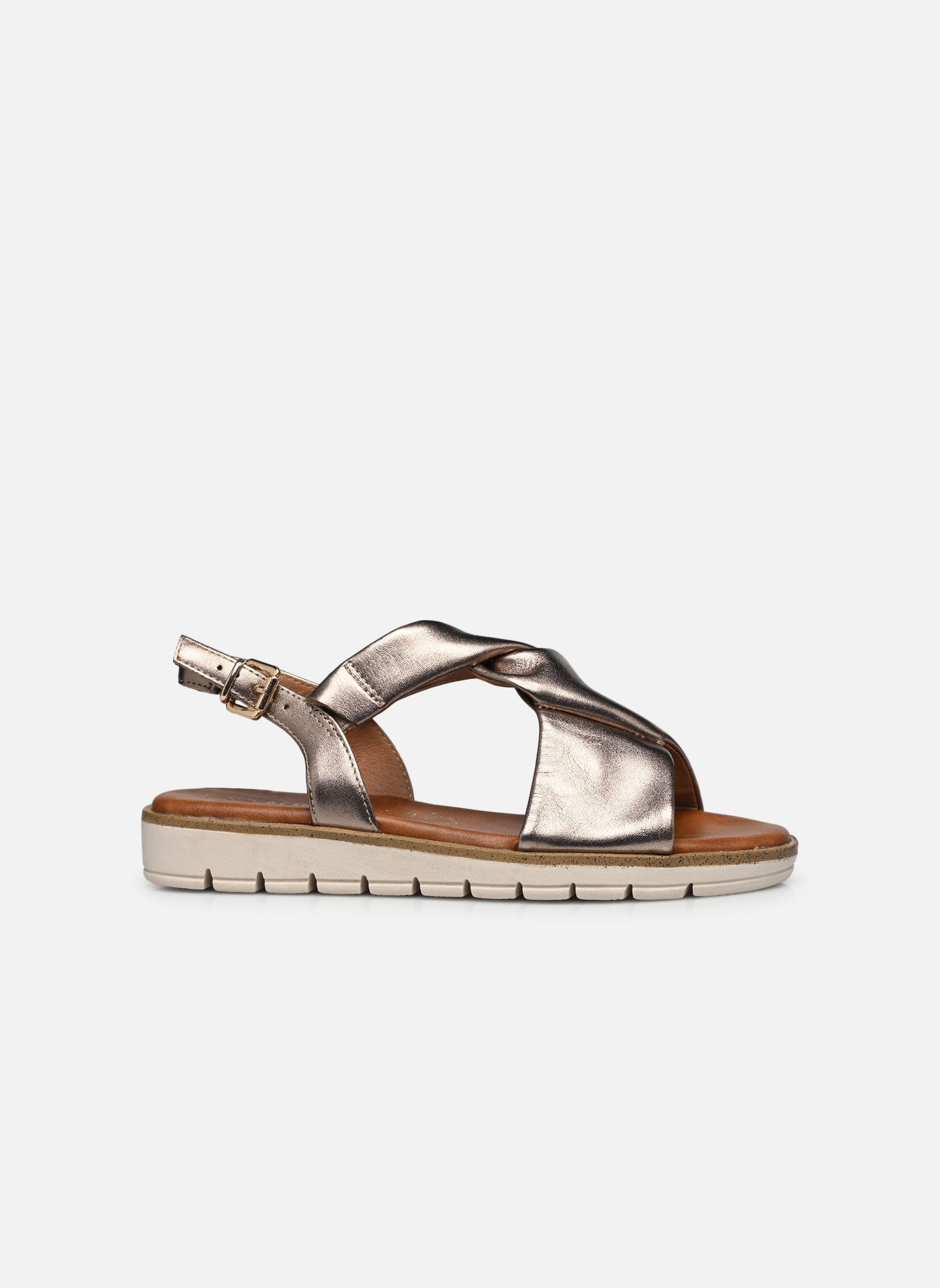 Flache Sandalen 28603-44 N damen silber Marco Tozzi Flache Sandalen 28603-44 N damen silber ROSE METALLIC