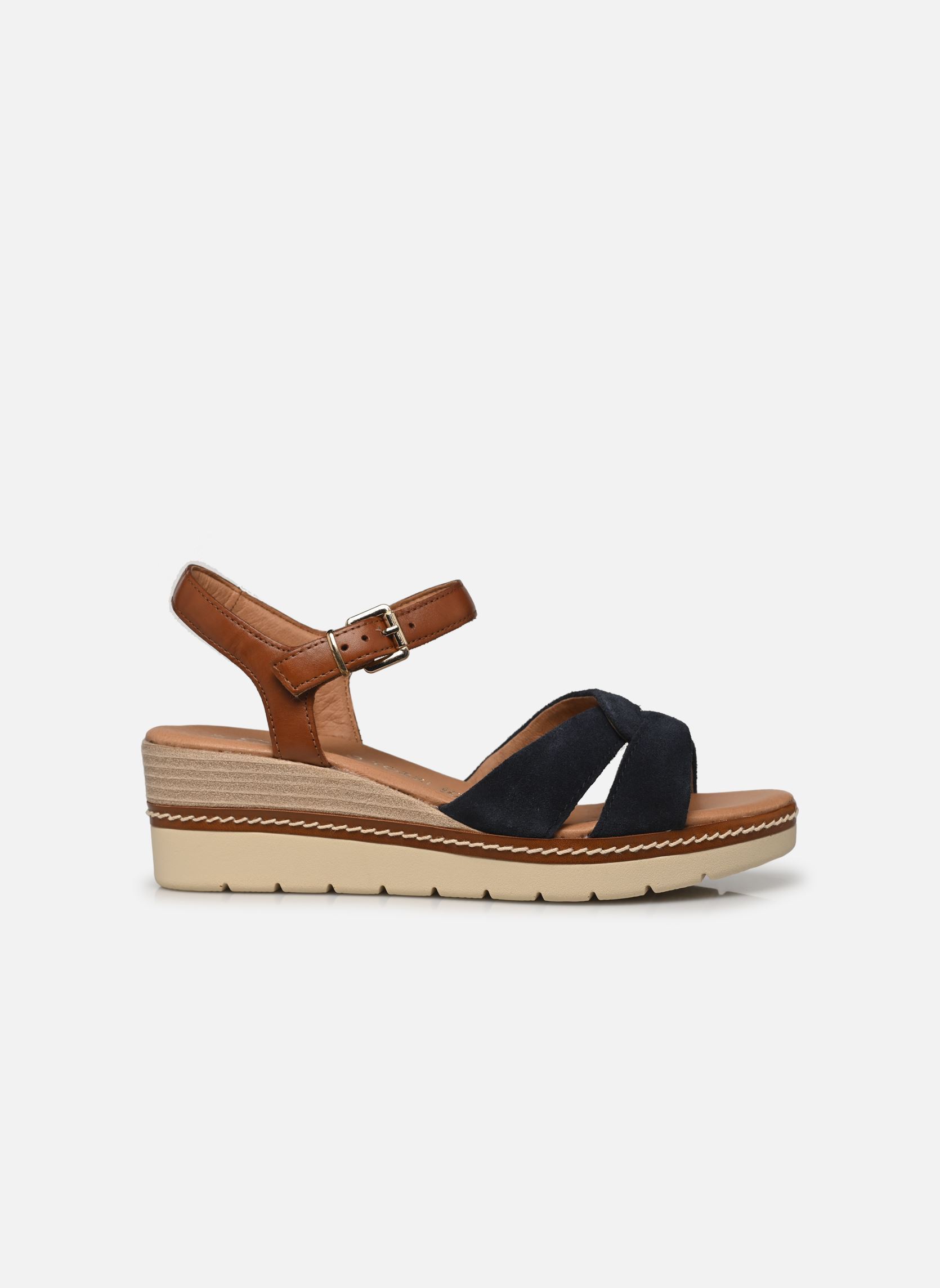 Sandalias y plataformas de cuña 28722-44 N mujer azul Marco Tozzi Sandalias y plataformas de cuña 28722-44 N mujer azul NAVY COMB