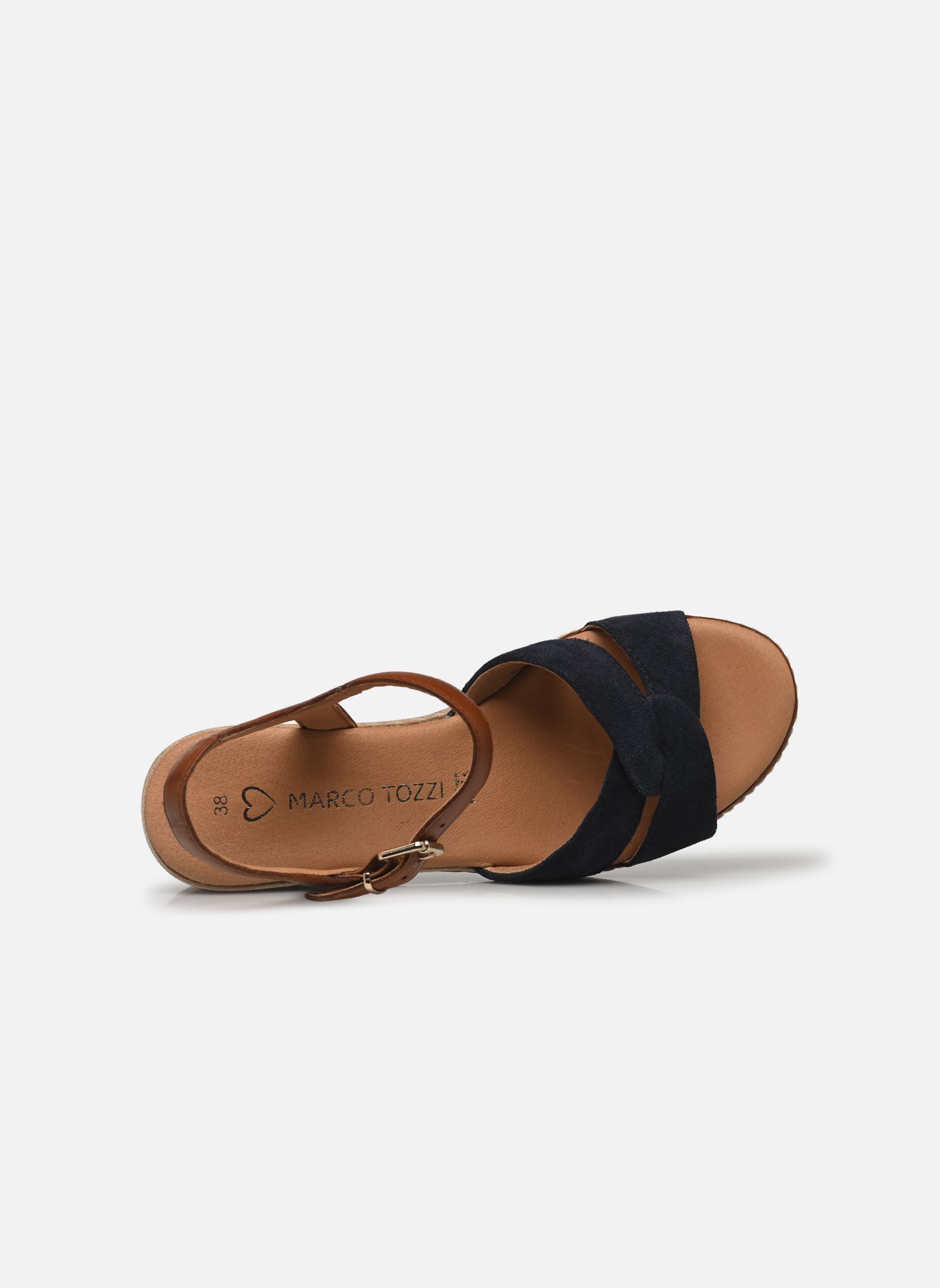 Sandalias y plataformas de cuña 28722-44 N mujer azul Marco Tozzi Sandalias y plataformas de cuña 28722-44 N mujer azul NAVY COMB