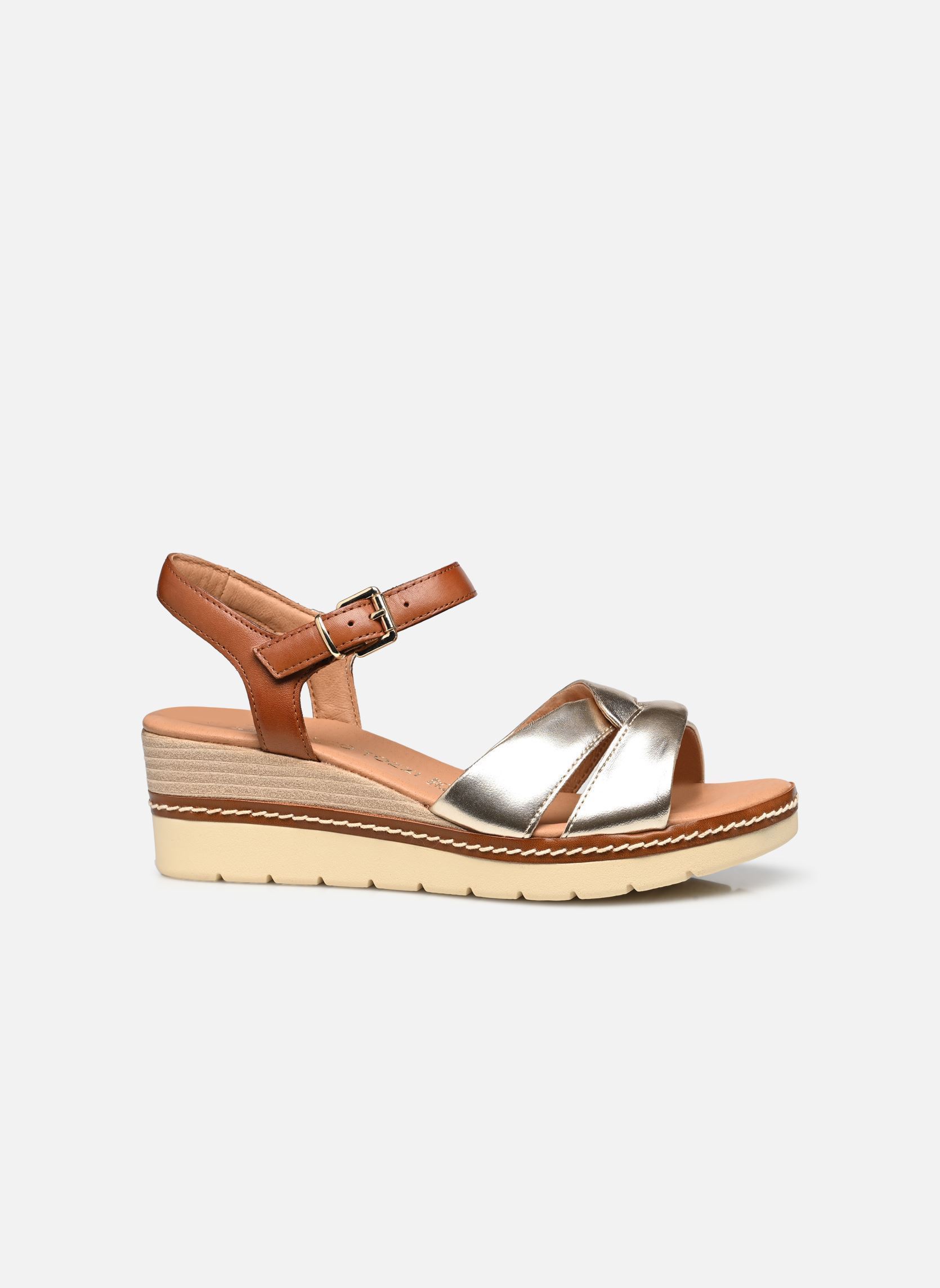 Sandalias y plataformas de cuña 28722-44 N mujer oro y bronce Marco Tozzi Sandalias y plataformas de cuña 28722-44 N mujer oro y bronce GOLD COMB