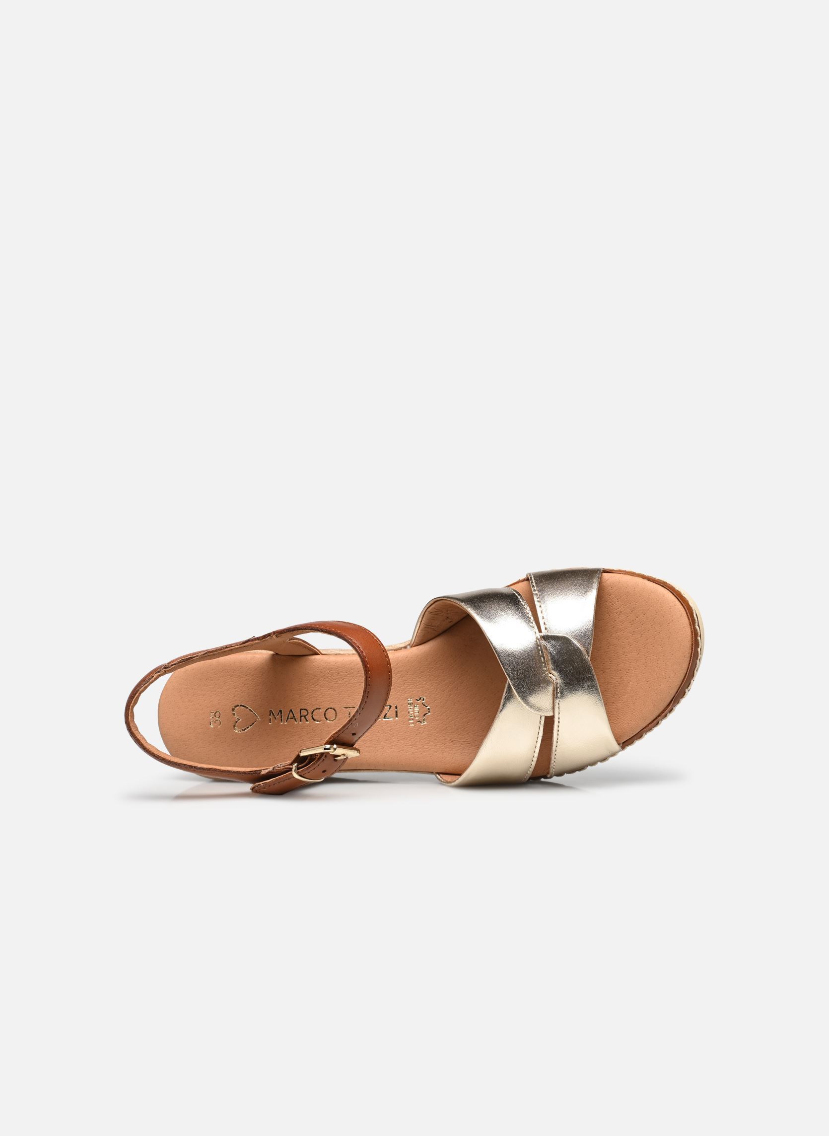 Sandalias y plataformas de cuña 28722-44 N mujer oro y bronce Marco Tozzi Sandalias y plataformas de cuña 28722-44 N mujer oro y bronce GOLD COMB
