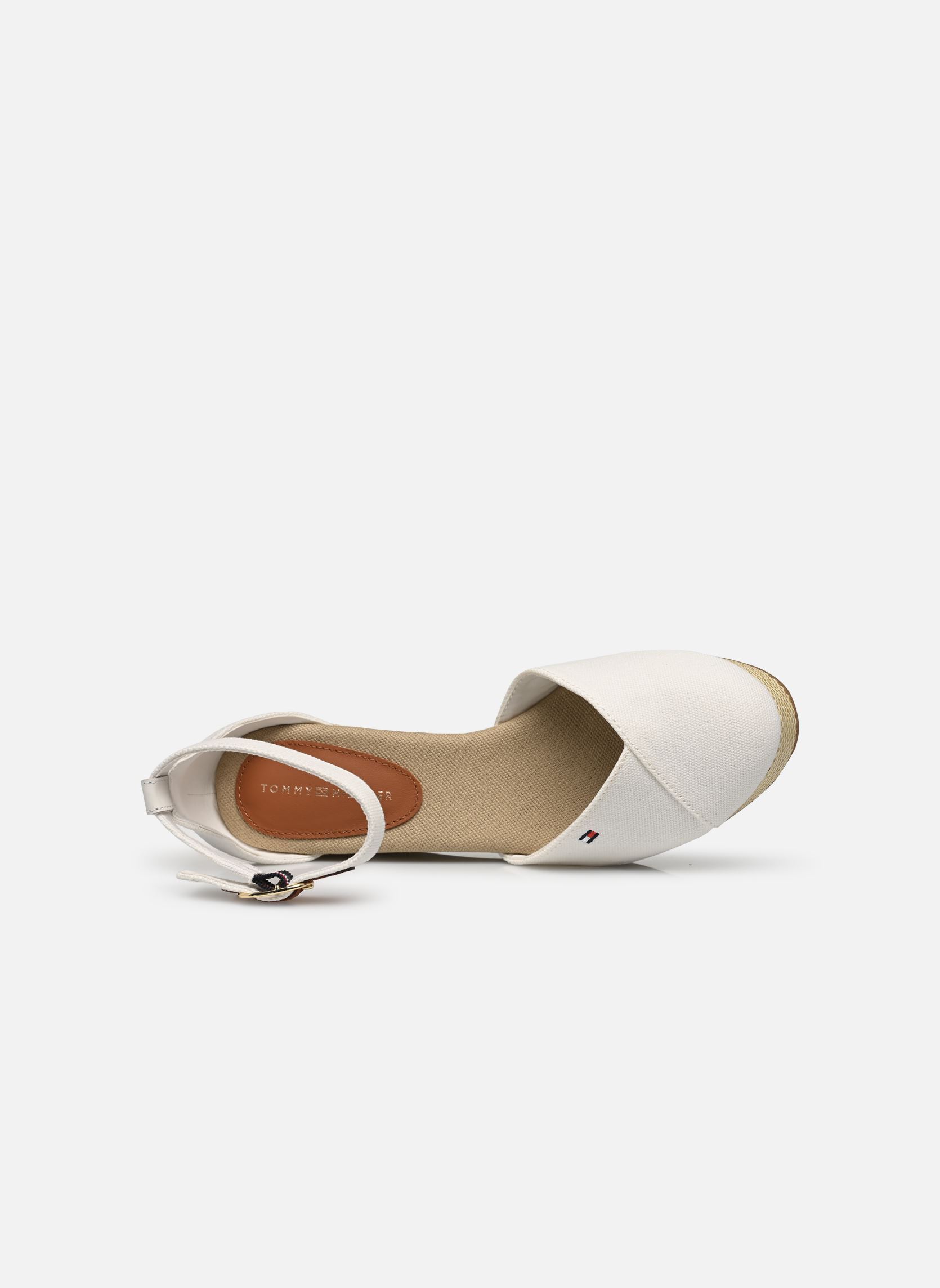 Espadrilles compensées et plateformes FLAG CLOSED TOE MID femme blanc Tommy Hilfiger Espadrilles compensées et plateformes FLAG CLOSED TOE MID femme blanc ECRU