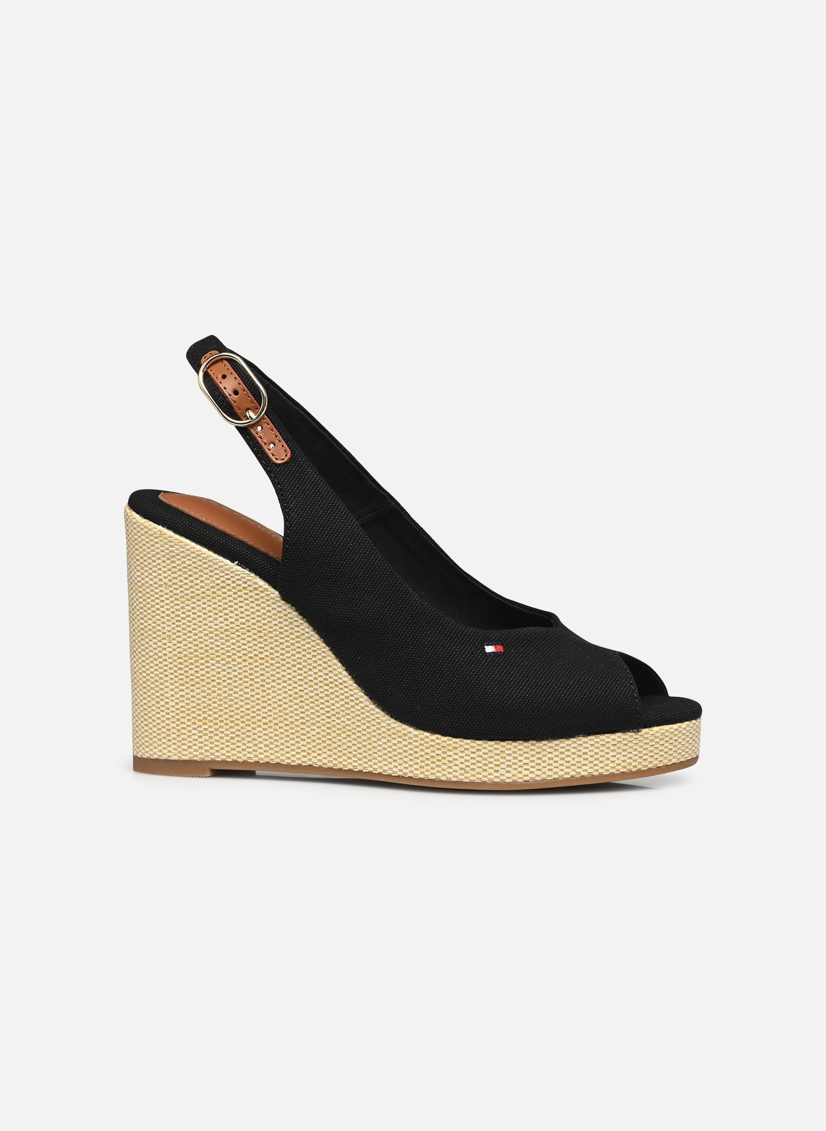 Keil- und Plateau-Espadrilles FLAG HIGH WEDGE ESPA damen schwarz Tommy Hilfiger Keil- und Plateau-Espadrilles FLAG HIGH WEDGE ESPA damen schwarz BLACK