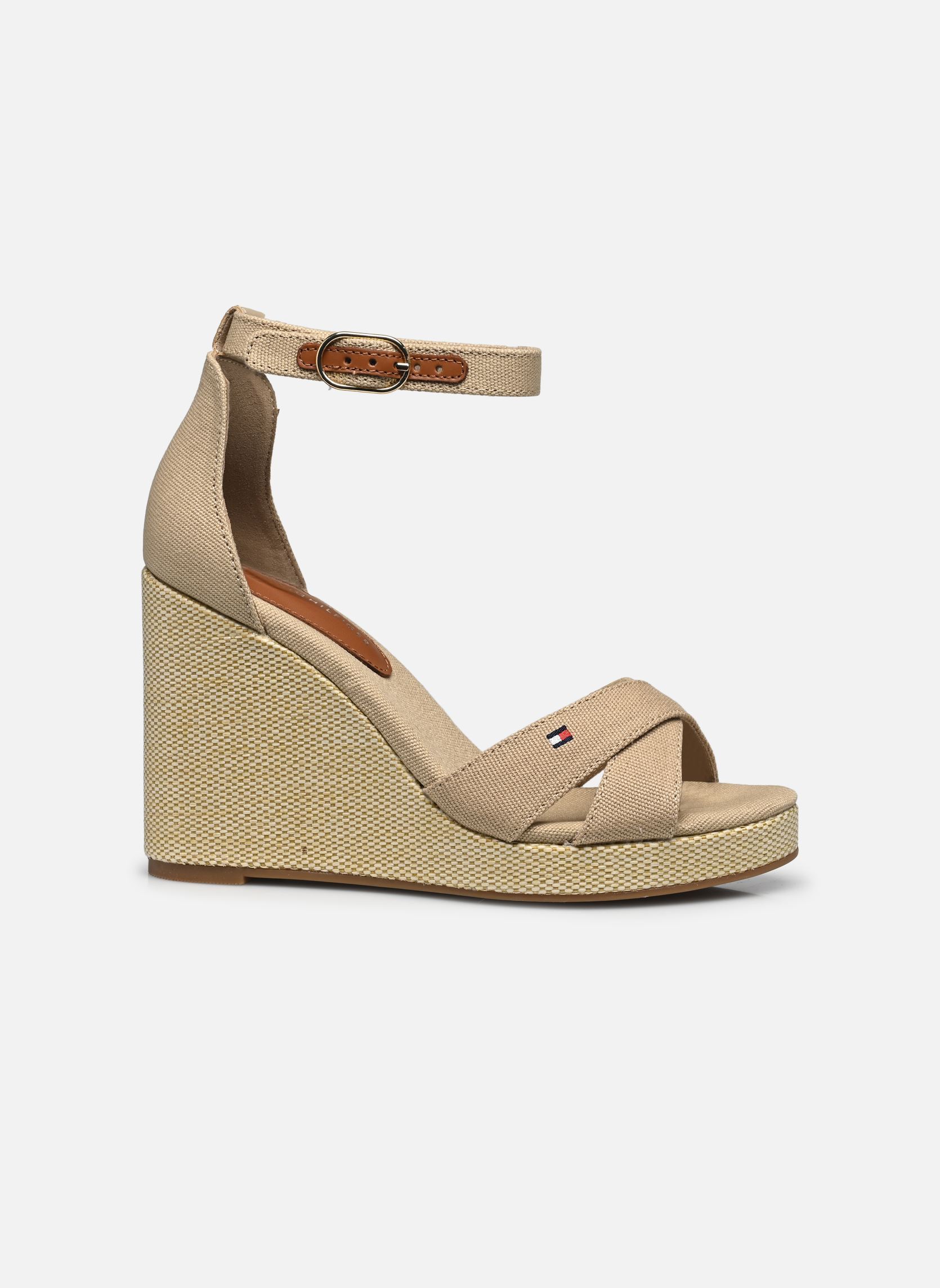 Espadrilles compensées et plateformes FLAG HIGH WEDGE ESPA femme beige Tommy Hilfiger Espadrilles compensées et plateformes FLAG HIGH WEDGE ESPA femme beige HORSERADISH