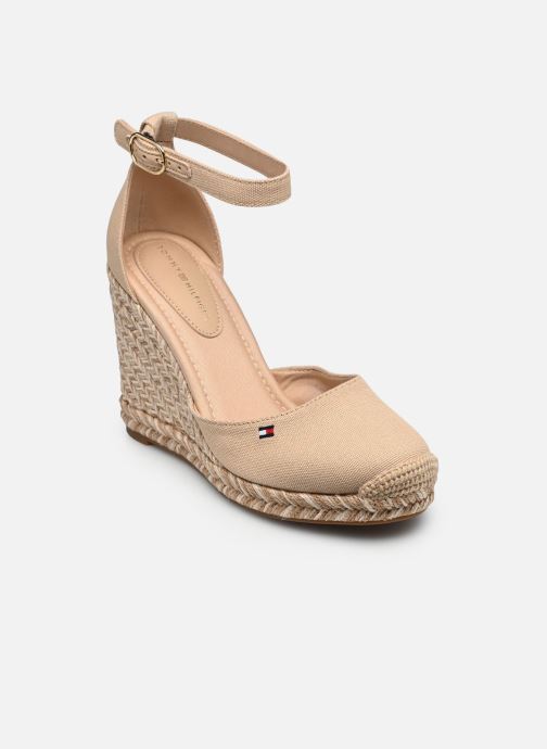 Tommy Hilfiger Espadrilles compensées et plateformes FLAG HIGH WEDGE ESPA femme beige