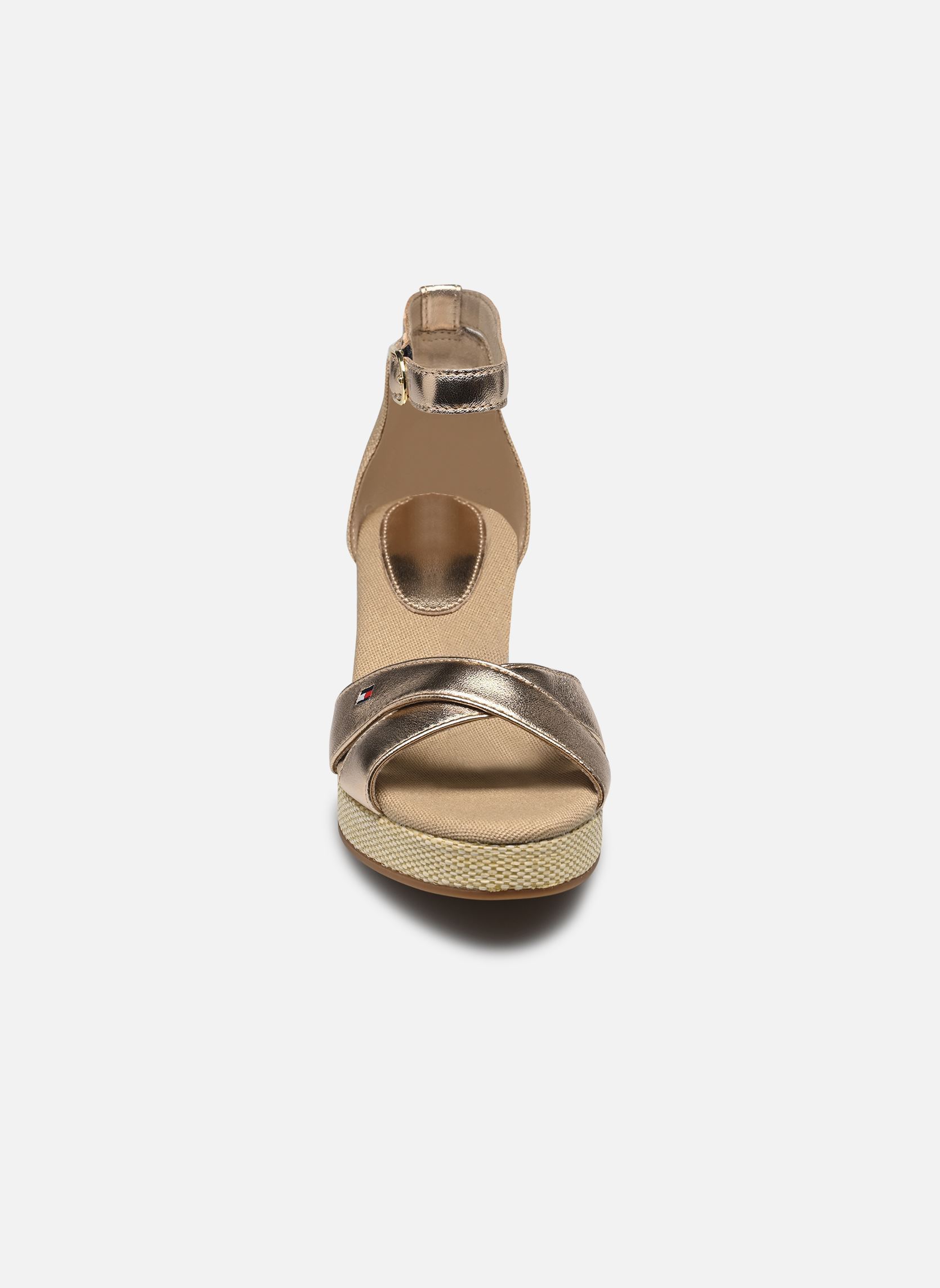 Espadrilles compensées et plateformes FLAG METALLIC MID WE femme or et bronze Tommy Hilfiger Espadrilles compensées et plateformes FLAG METALLIC MID WE femme or et bronze GOLD